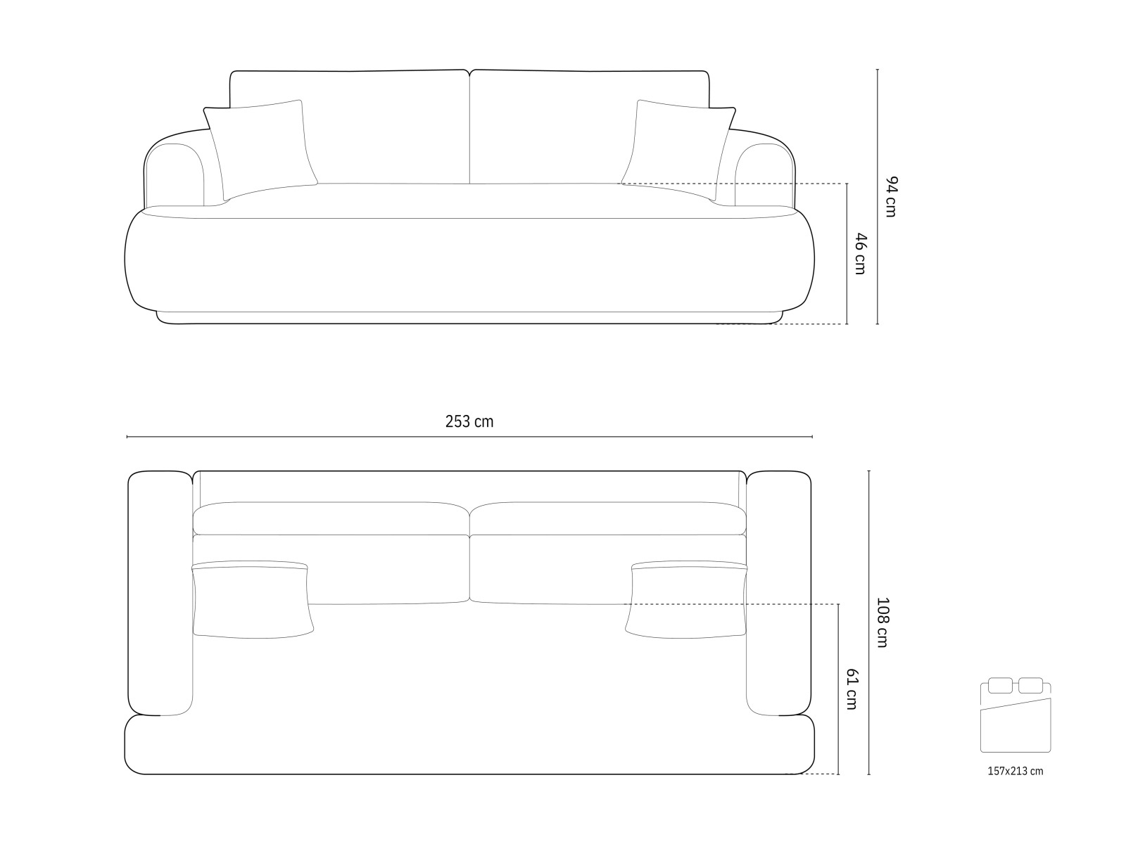 Диван-кровать Beckley 161 (Sorella 03)