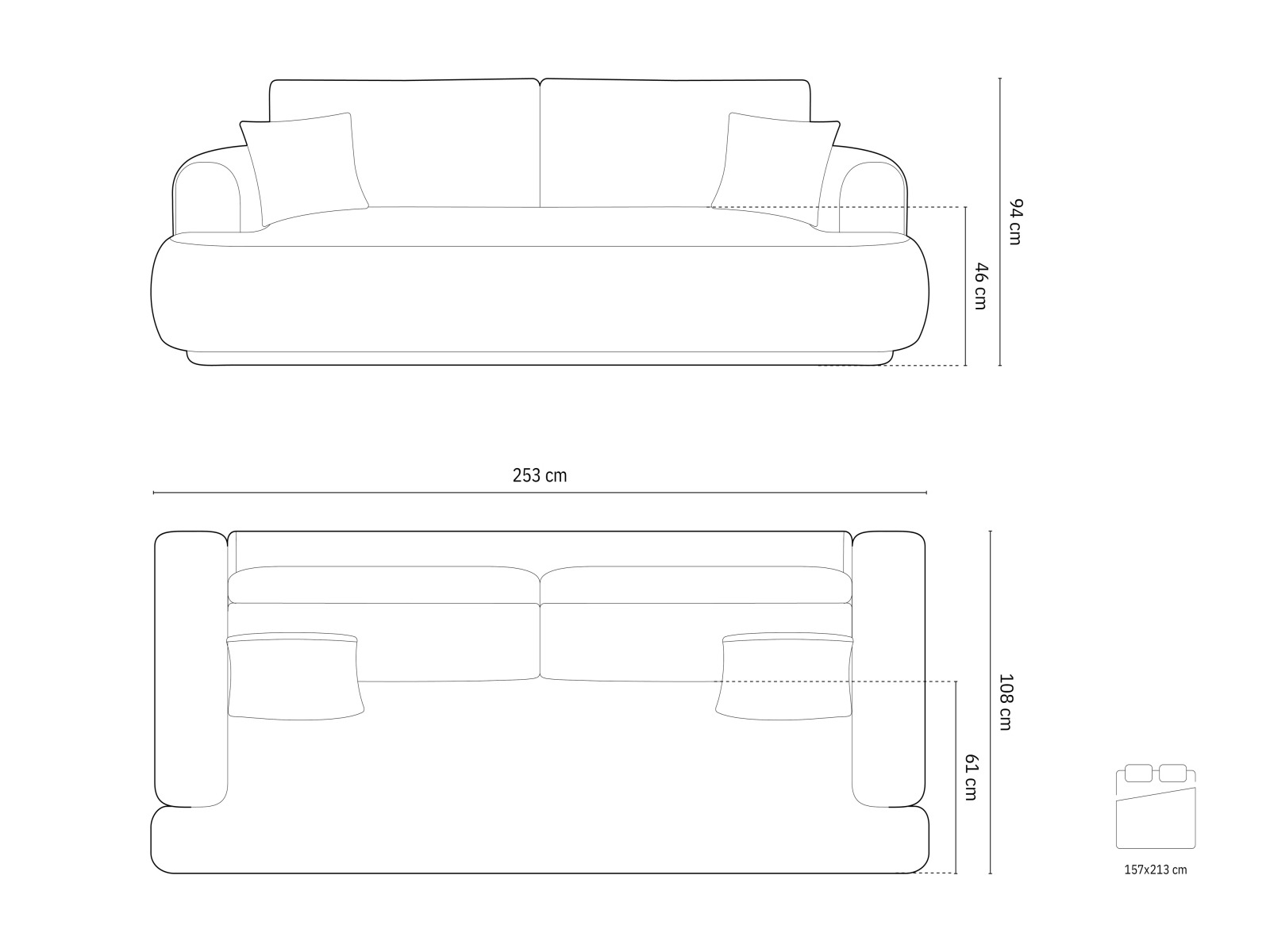 Диван-кровать Beckley 161 (Sorella 05)