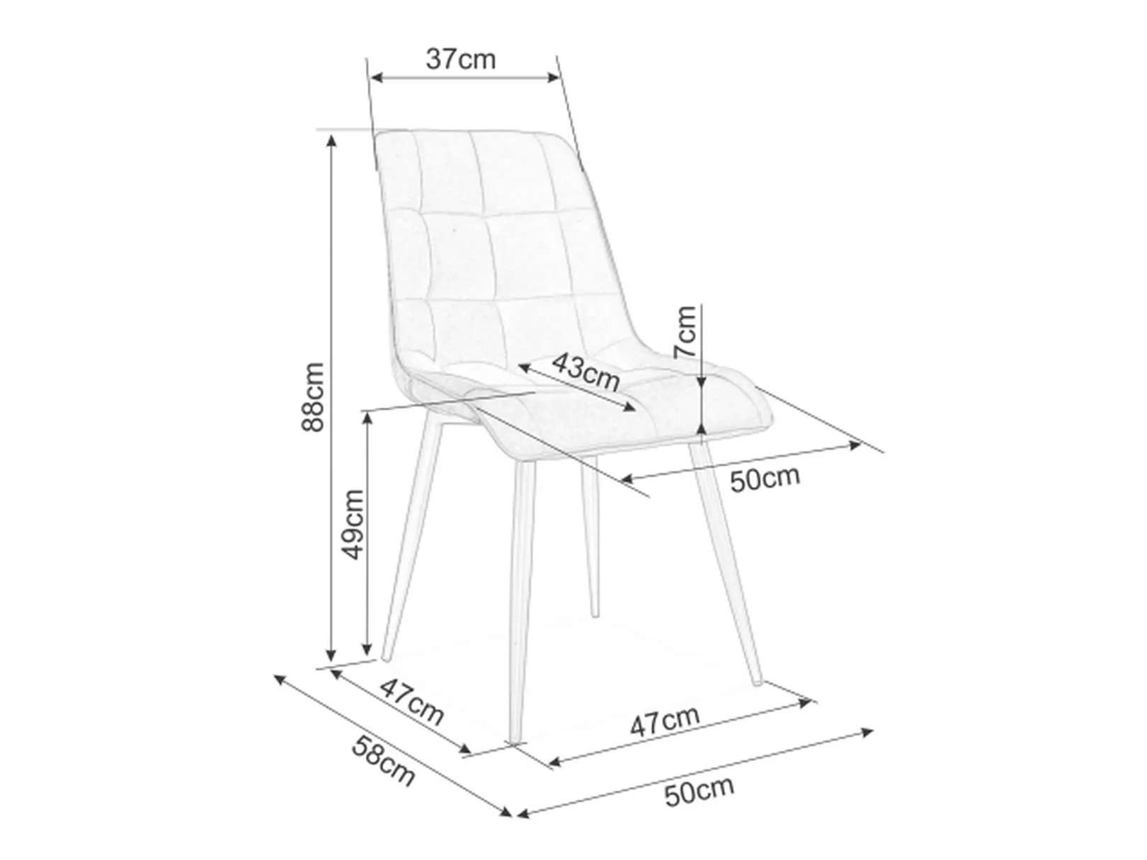 Krēsls Detroit 766 (Melns)