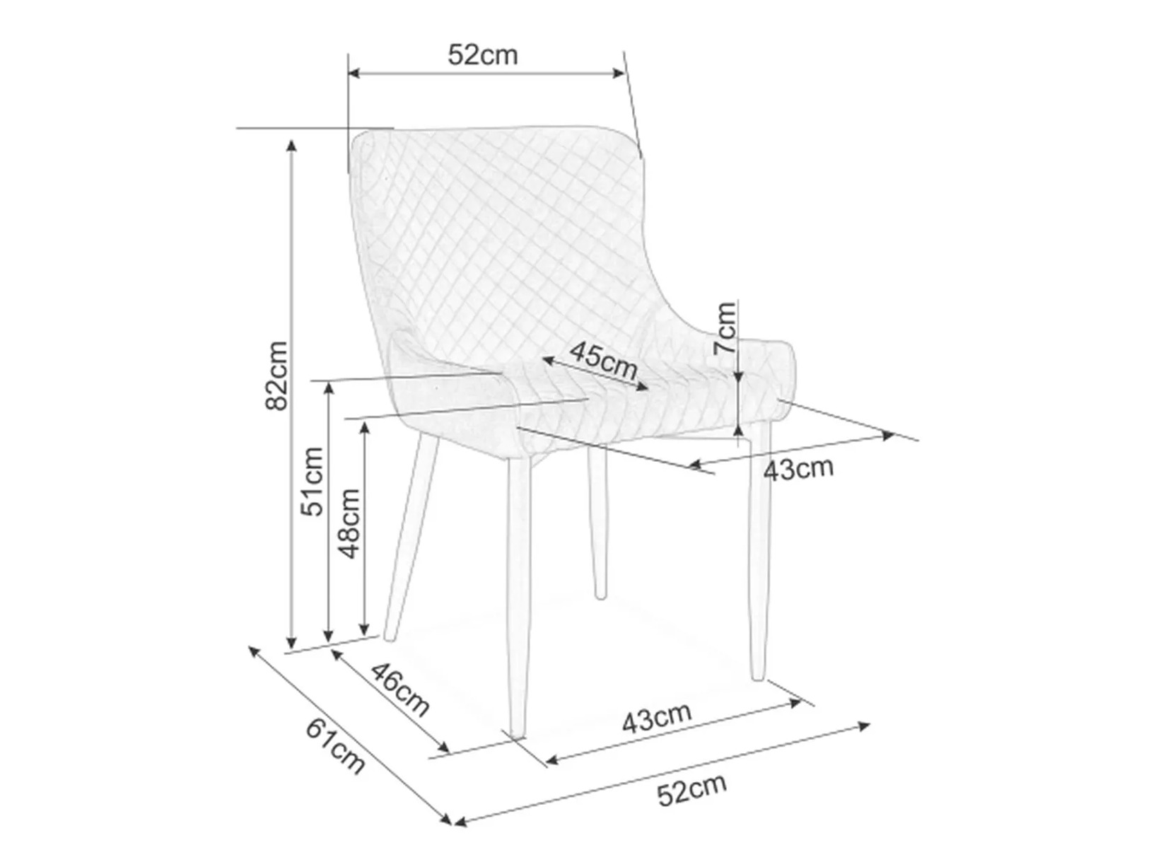 Krēsls Detroit 768 (Pelēks)