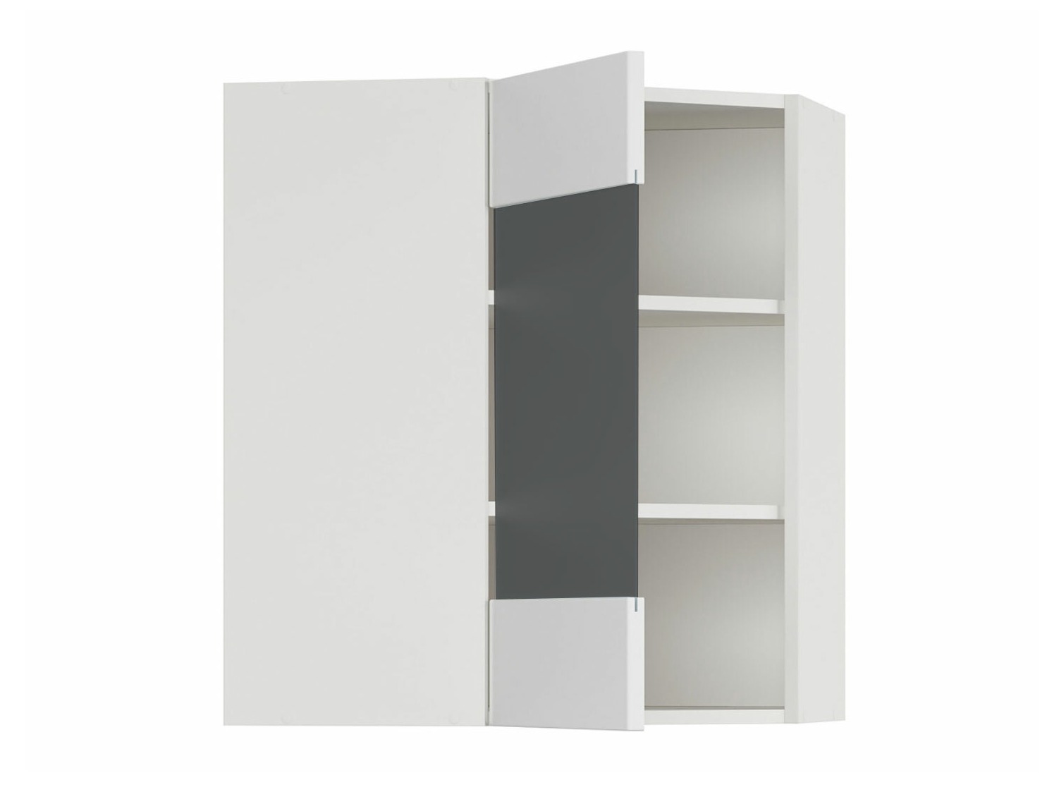 Модульный настенный угловой шкафчик Top White 160