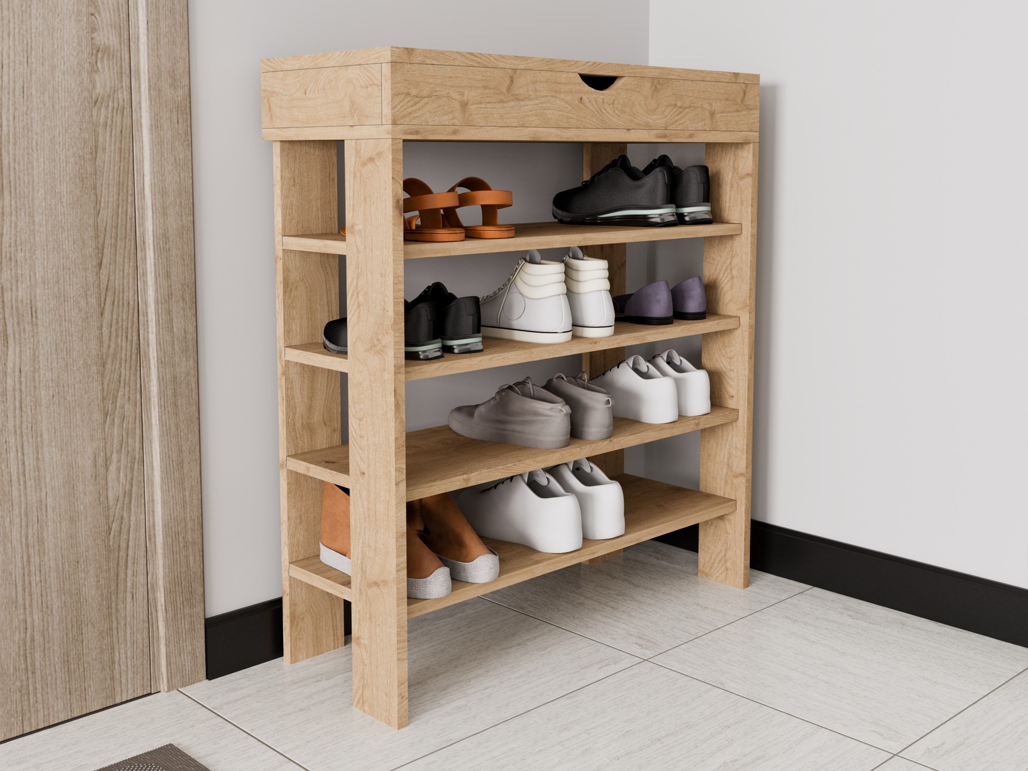 Полка для обуви Kailua 2519 (Дуб)