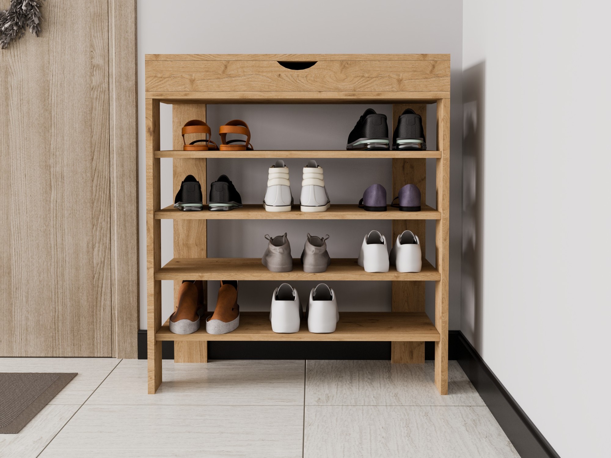 Полка для обуви Kailua 2519 (Дуб)