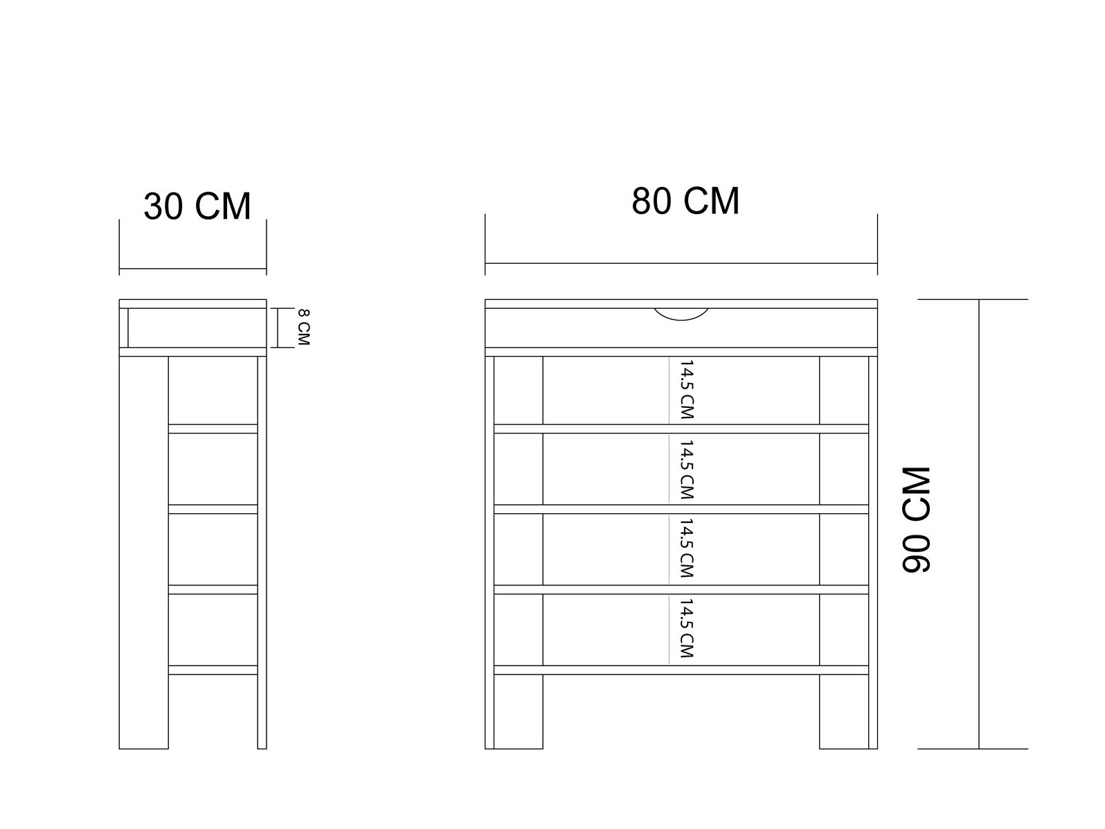 Полка для обуви Kailua 2519 (Дуб)