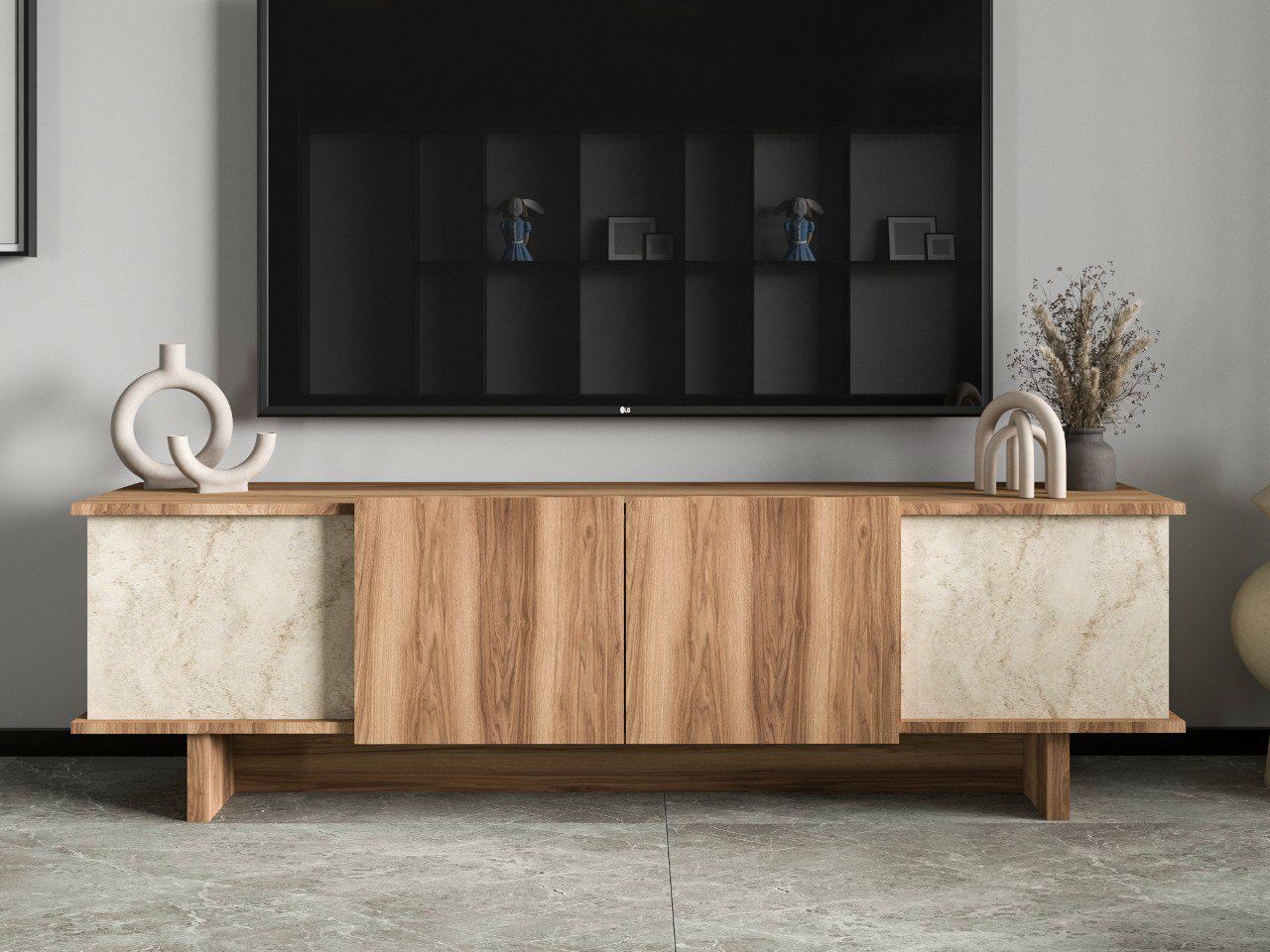 TV galds Kailua 2513 (Gaiši brūns + Riekstkoks)