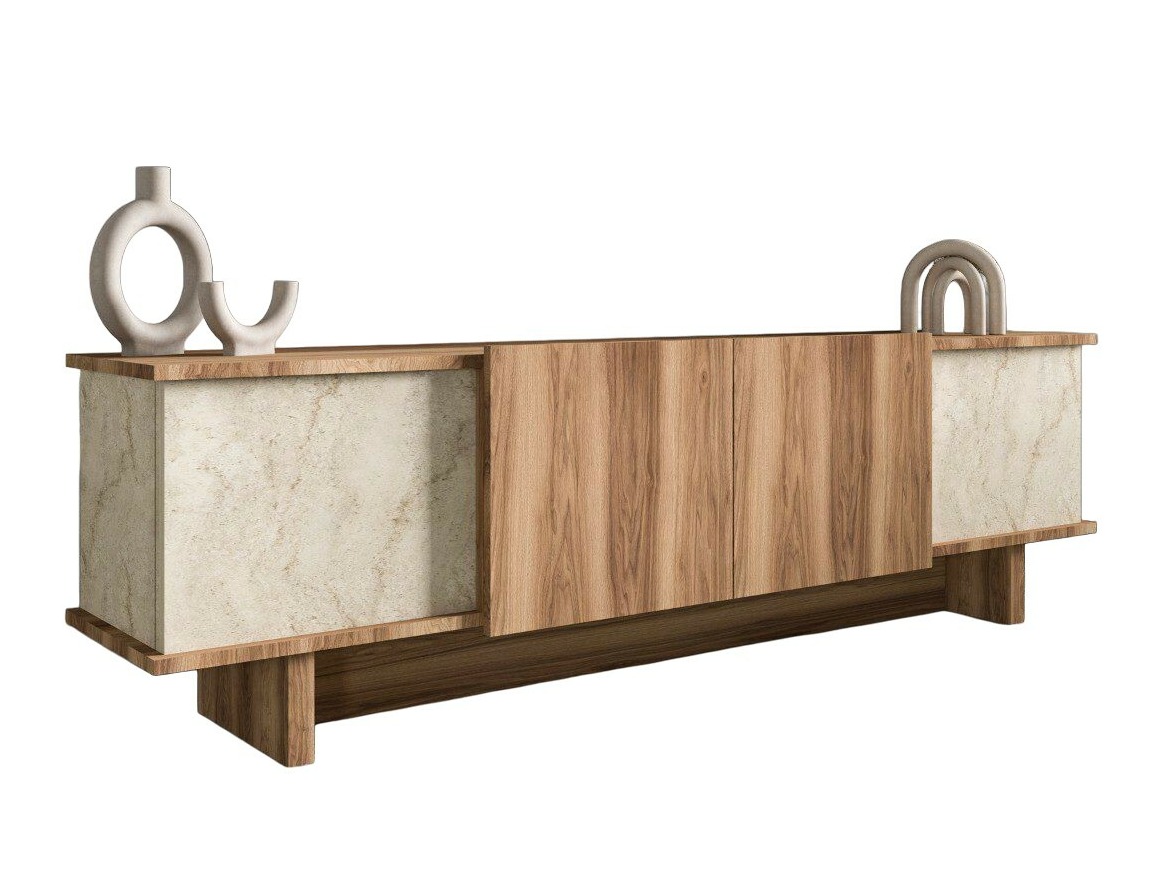 ТВ тумба Kailua 2513 (Светло-коричневый + Грецкий орех)