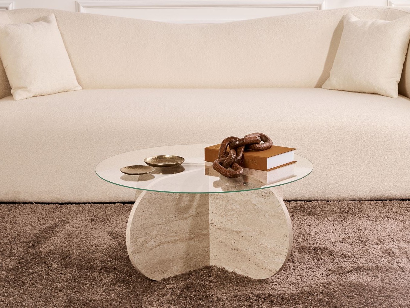 Журнальный столик Novato 117 (Светлый травертин)