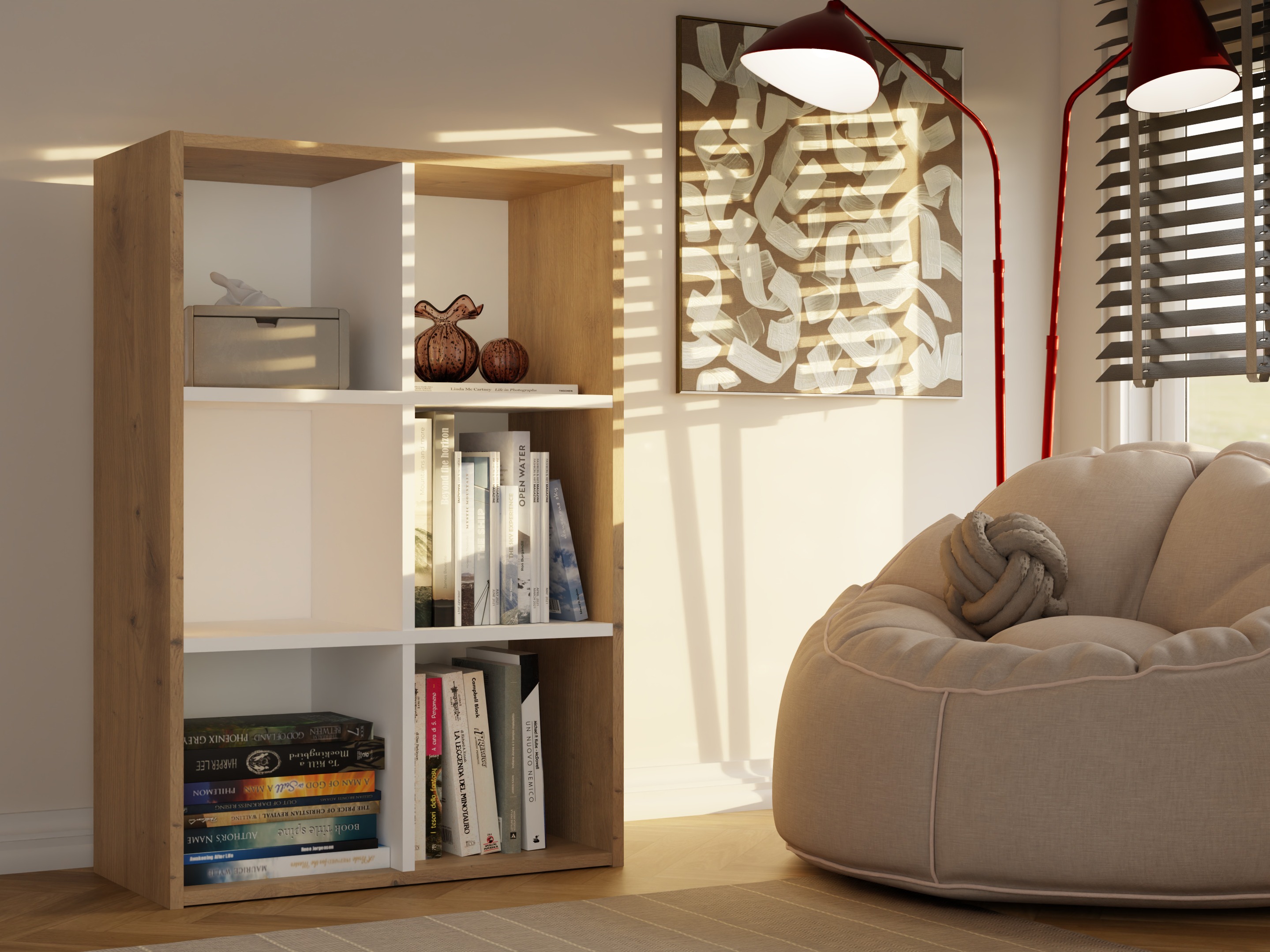 Plaukts Mandeville 296 (Balts + Artisan ozols)