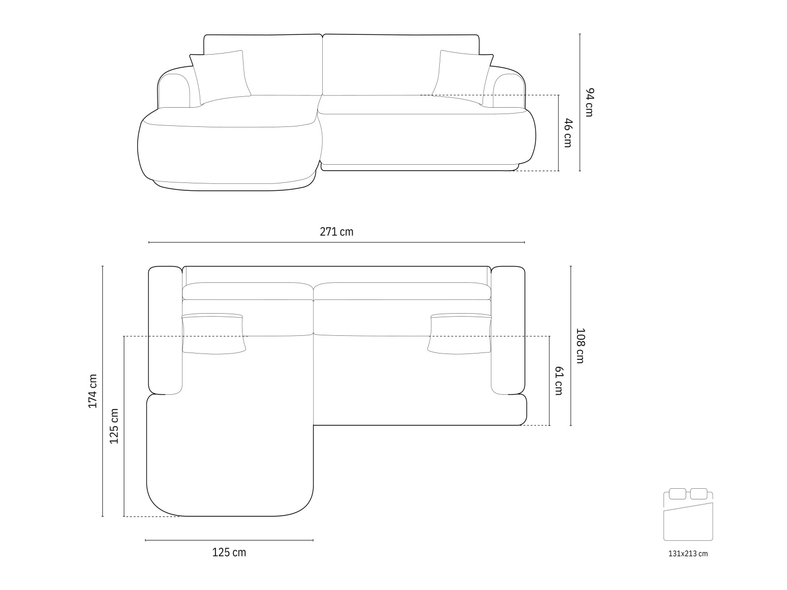 Stūra dīvāns Beckley 162 (Sorella 03)