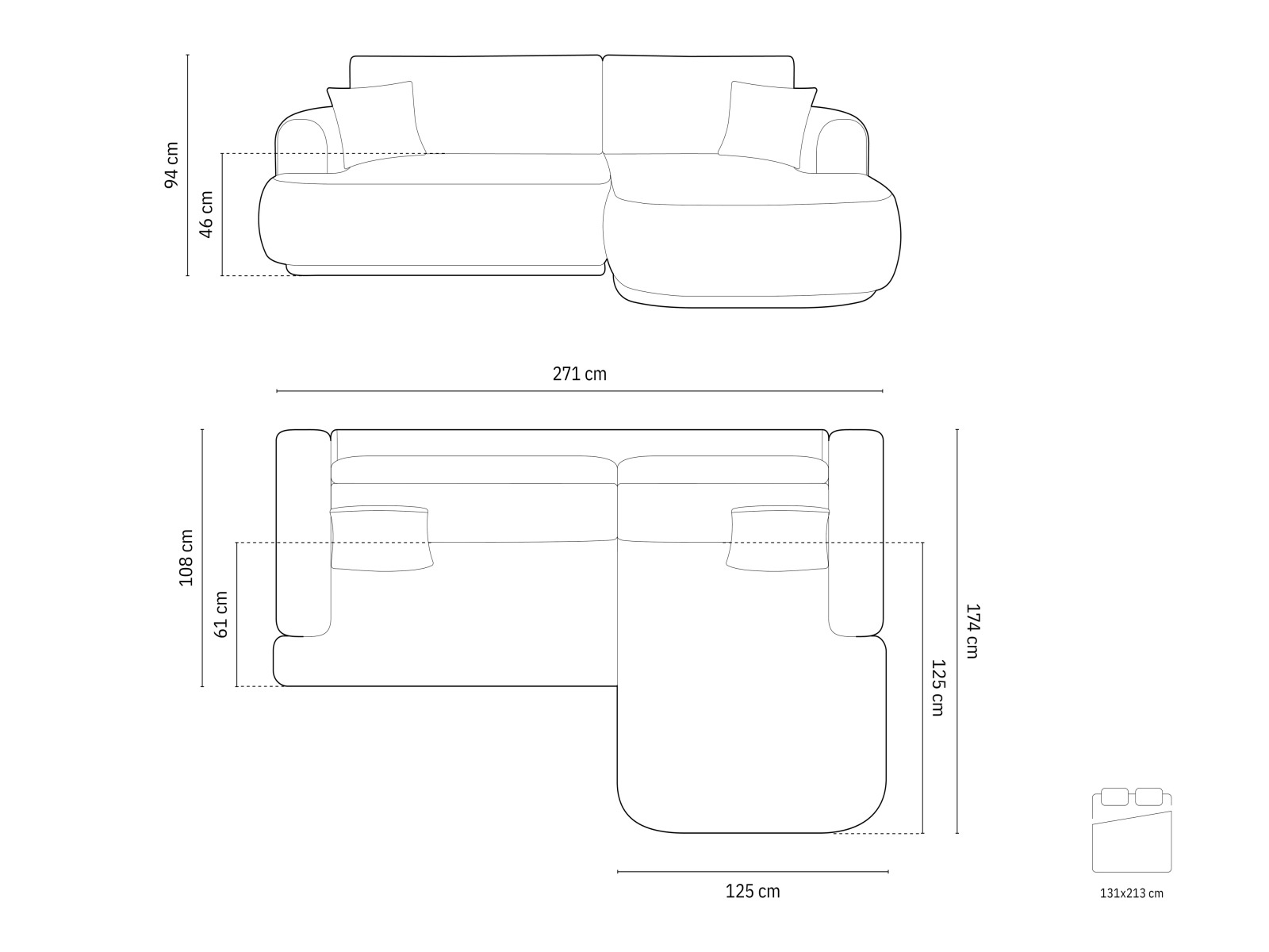 Угловой диван Beckley 162 (Sorella 59)