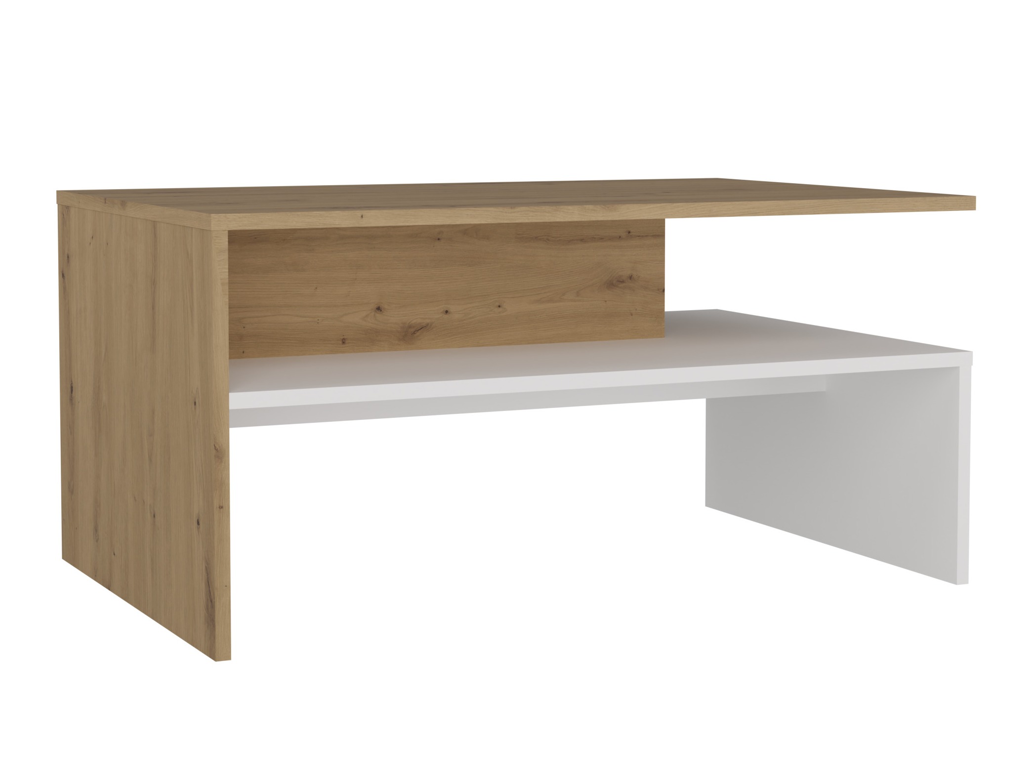 Žurnālu galdiņš Mandeville 199 (Artisan ozols + Balts)