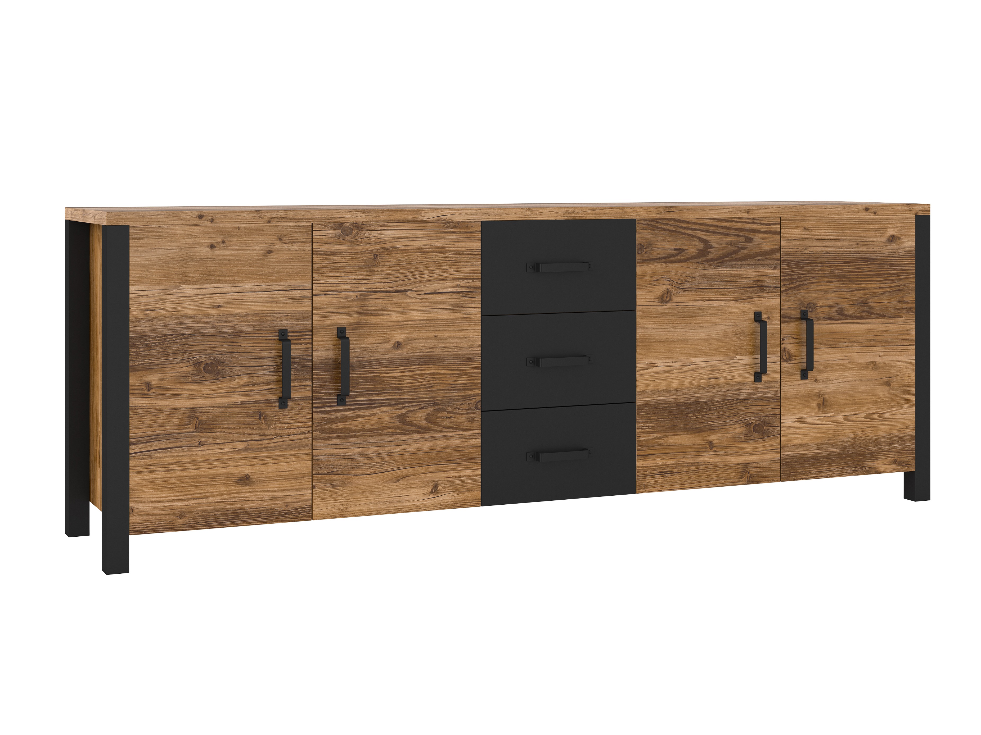 Kомод Tornua 109 (Темная ель + Матовый черный)