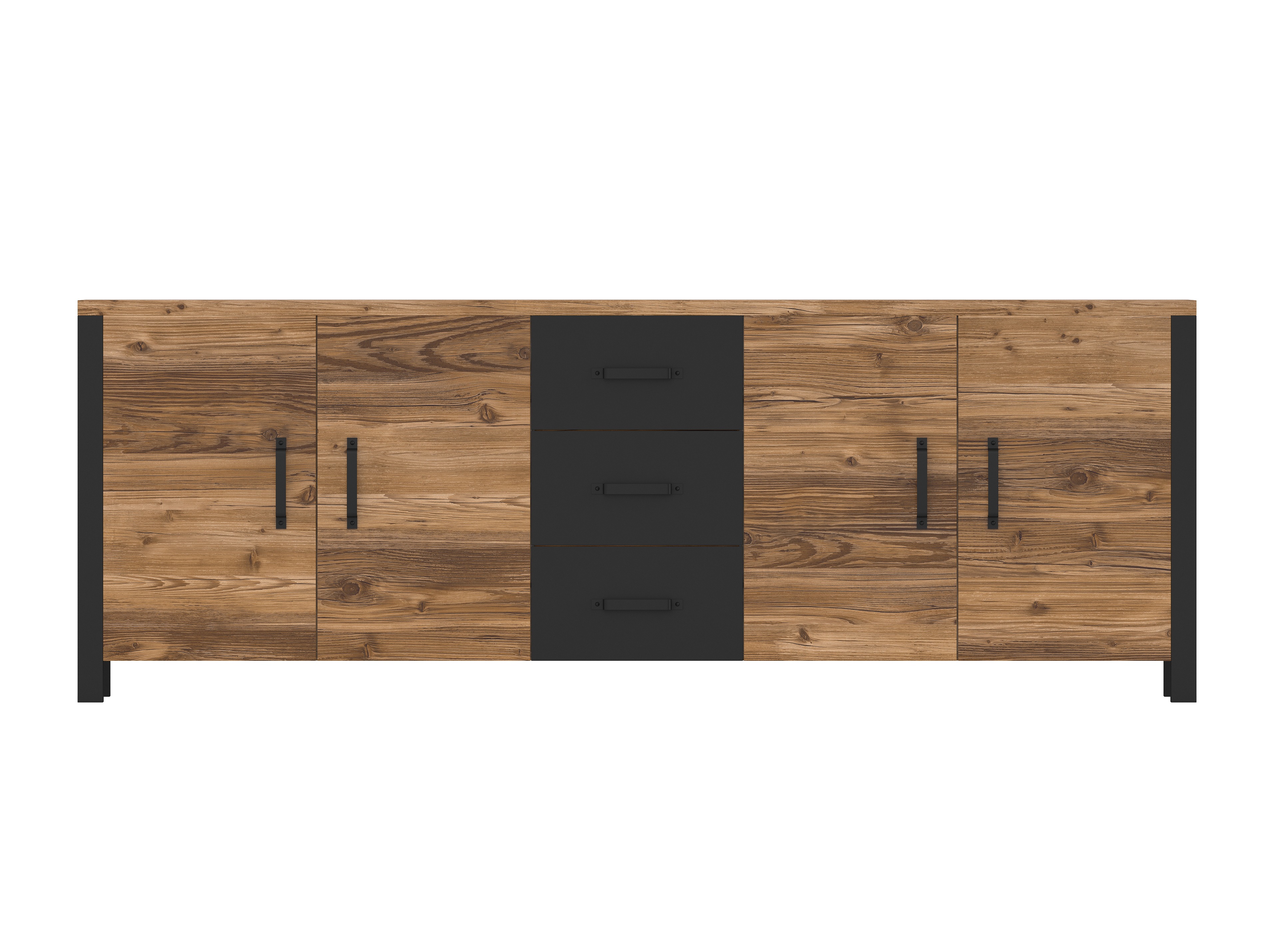 Kомод Tornua 109 (Темная ель + Матовый черный)