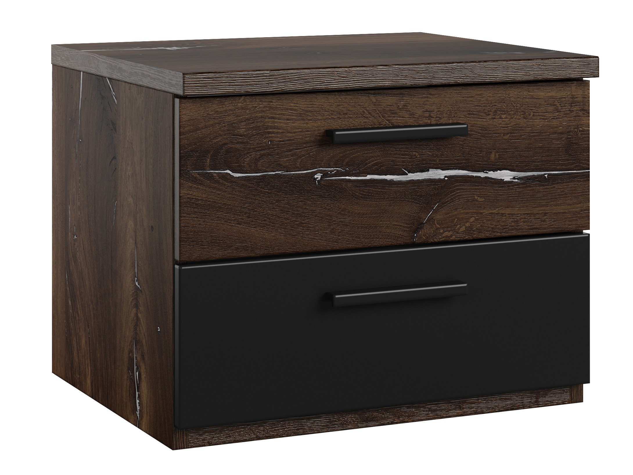 Прикроватная тумбочка Felelie 101 (Tamus Flagstaf дуб + Серебряный)