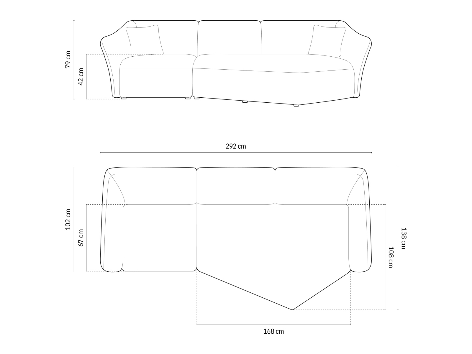 Stūra dīvāns Beckley 168 (Sicuro 50)