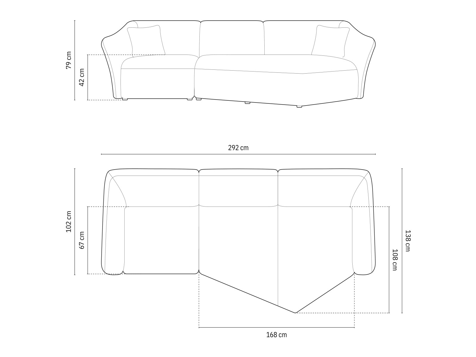 Stūra dīvāns Beckley 168 (Sicuro 55)