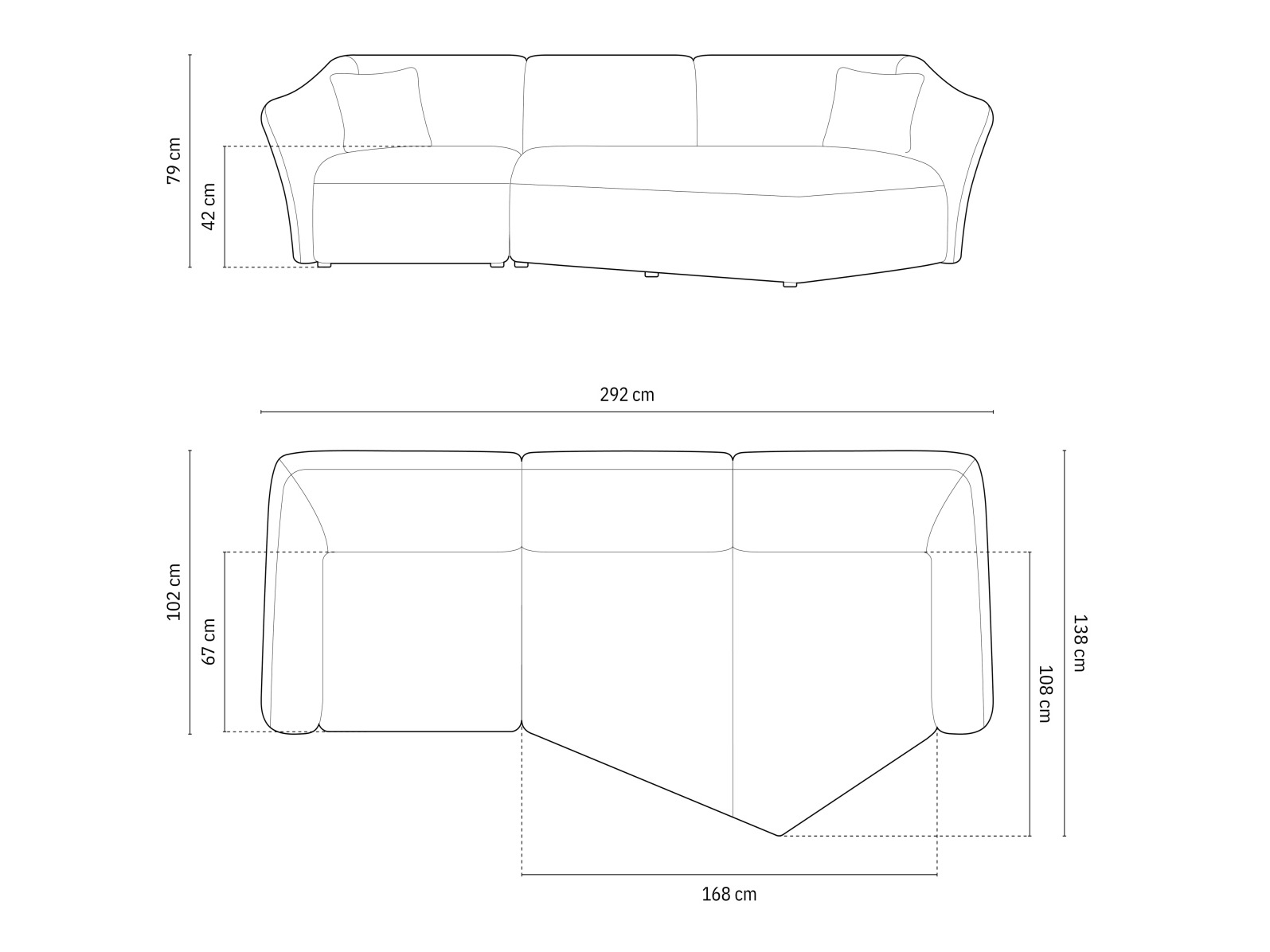 Stūra dīvāns Beckley 168 (Sicuro 65)