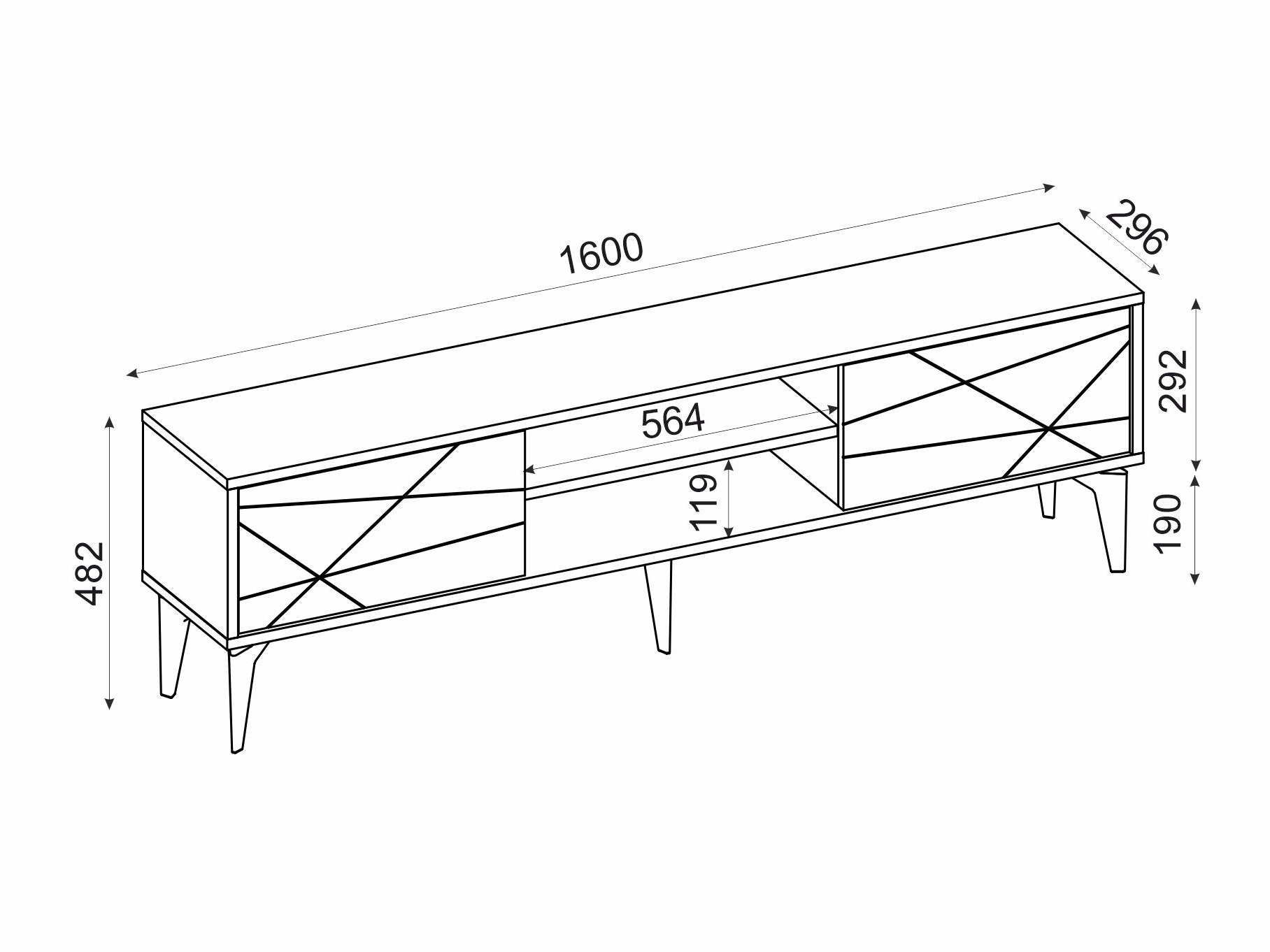 TV galds Kailua 2535 (Balts)