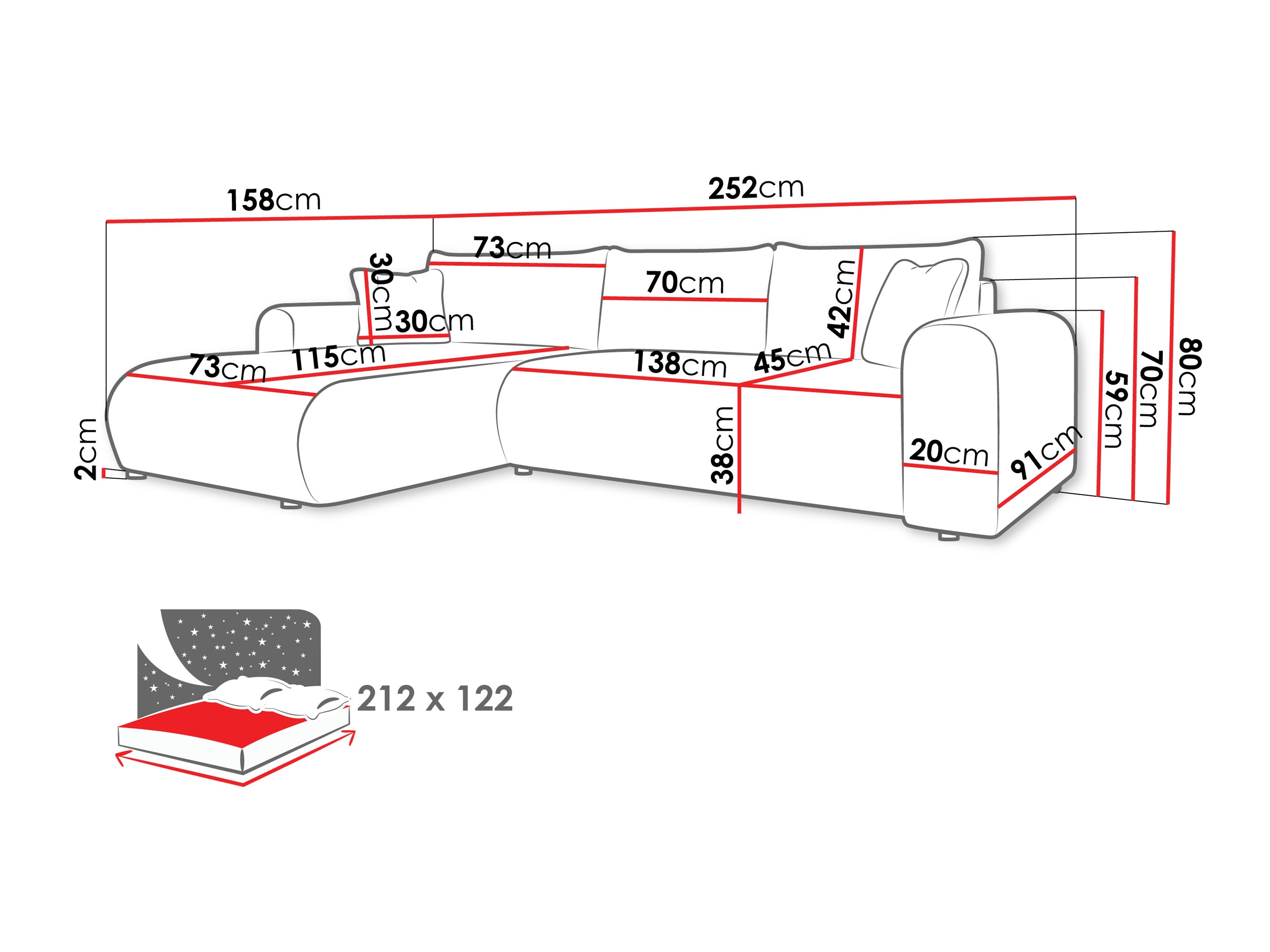 Stūra dīvāns Comfivo 449 (Poso 110)