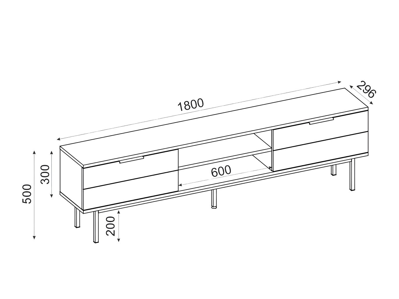 TV galds Kailua 2540 (Antracīts)