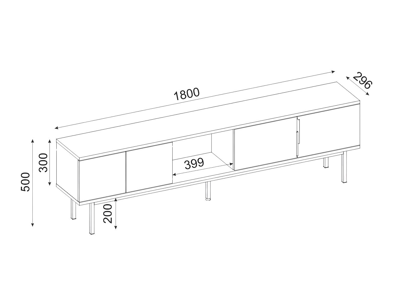TV galds Kailua 2541 (Balts)