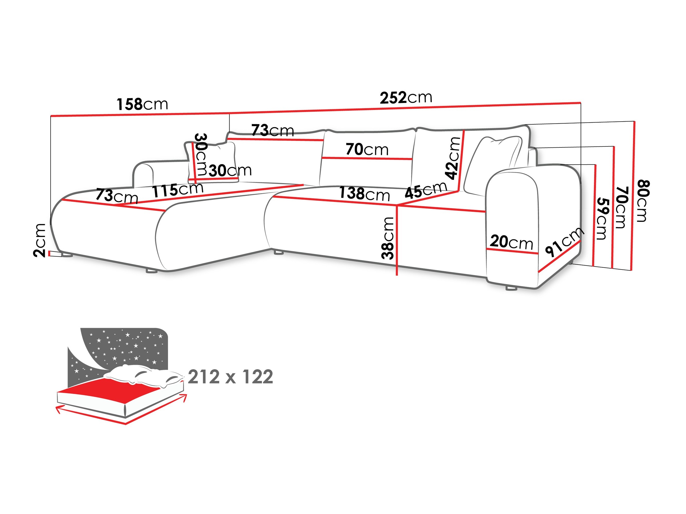 Угловой диван Comfivo 449 (Clara 215.03)