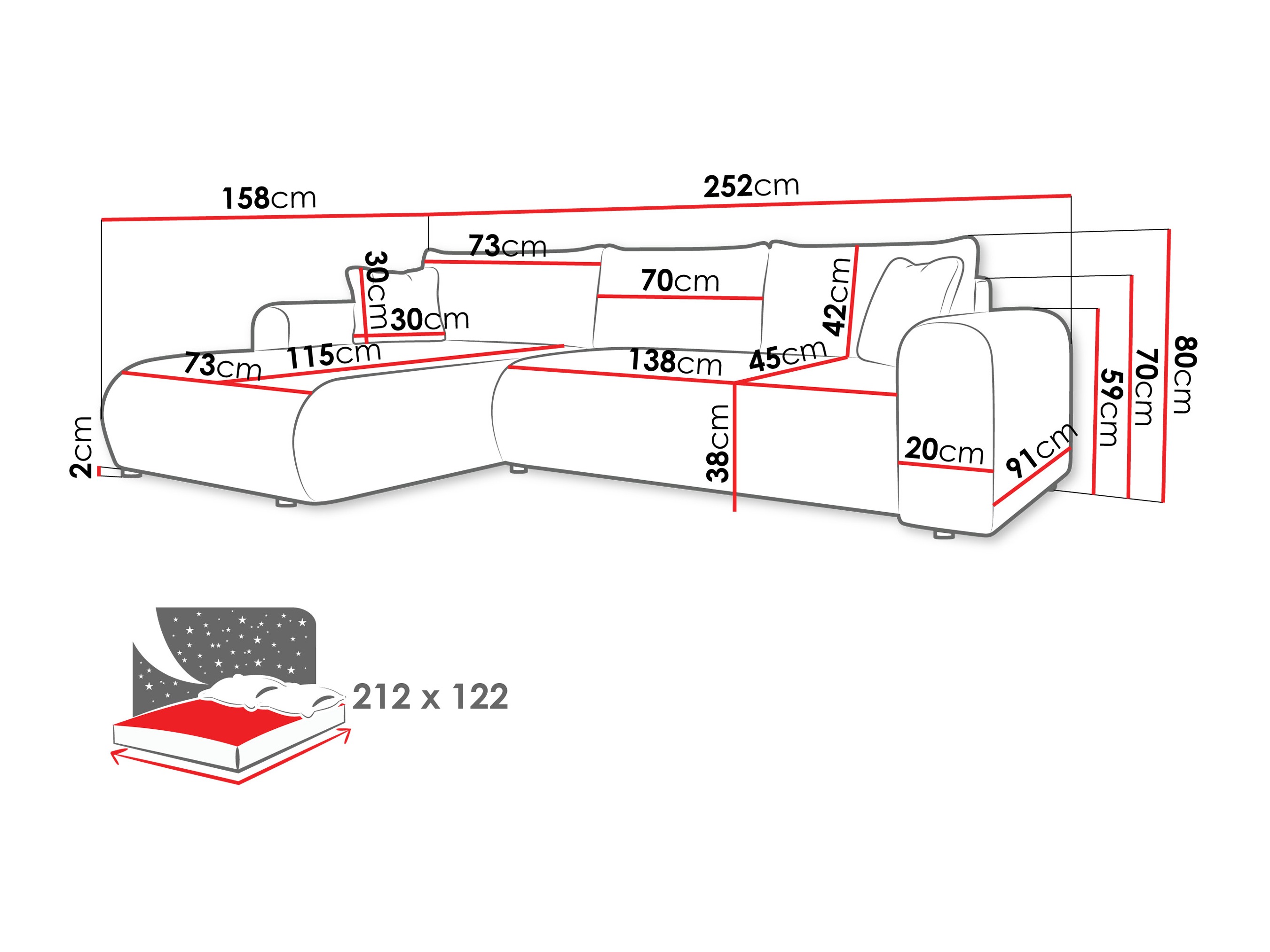 Угловой диван Comfivo 449 (Poso 06)