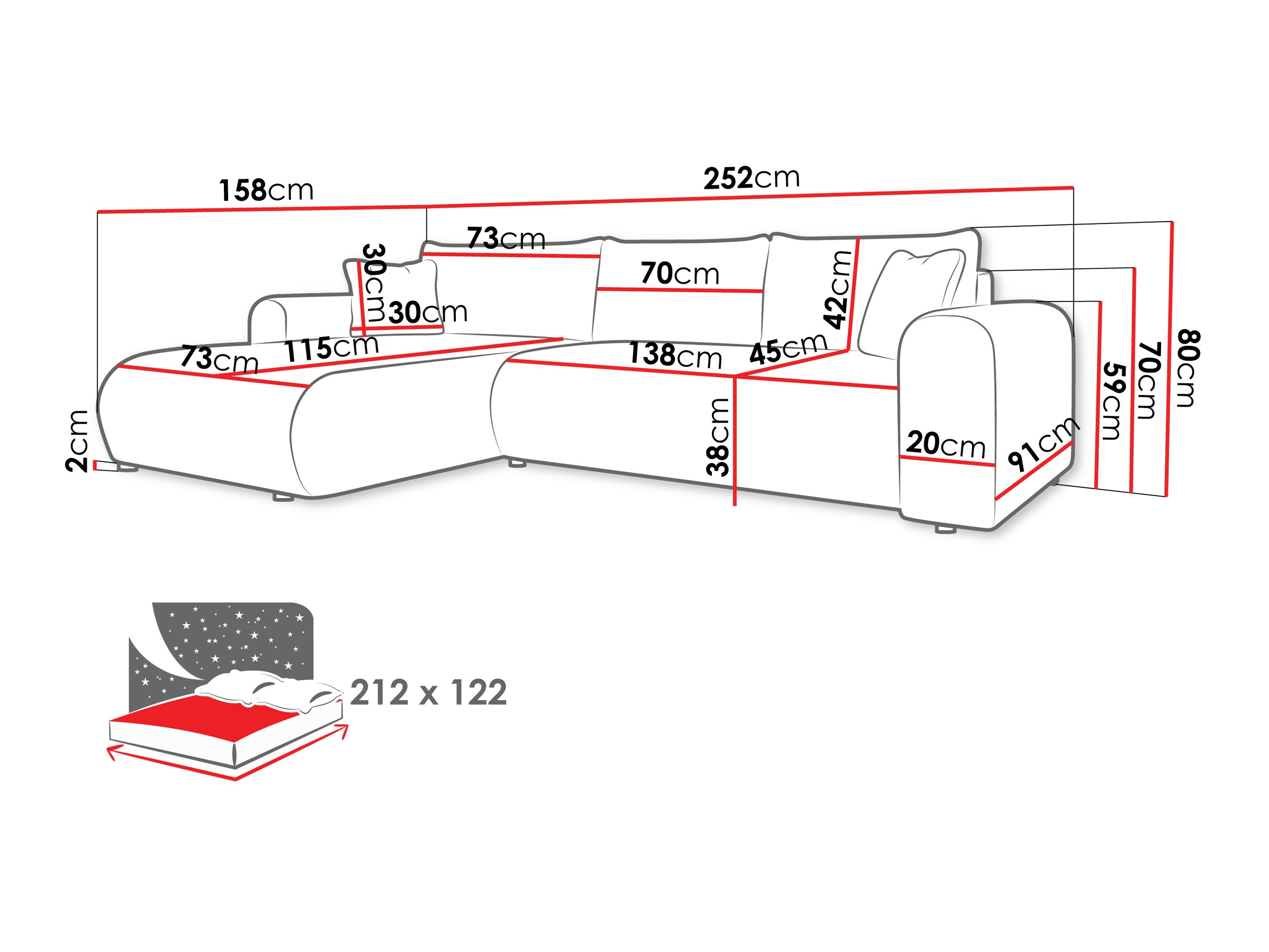 Угловой диван Comfivo 449 (Trilla 222.05)