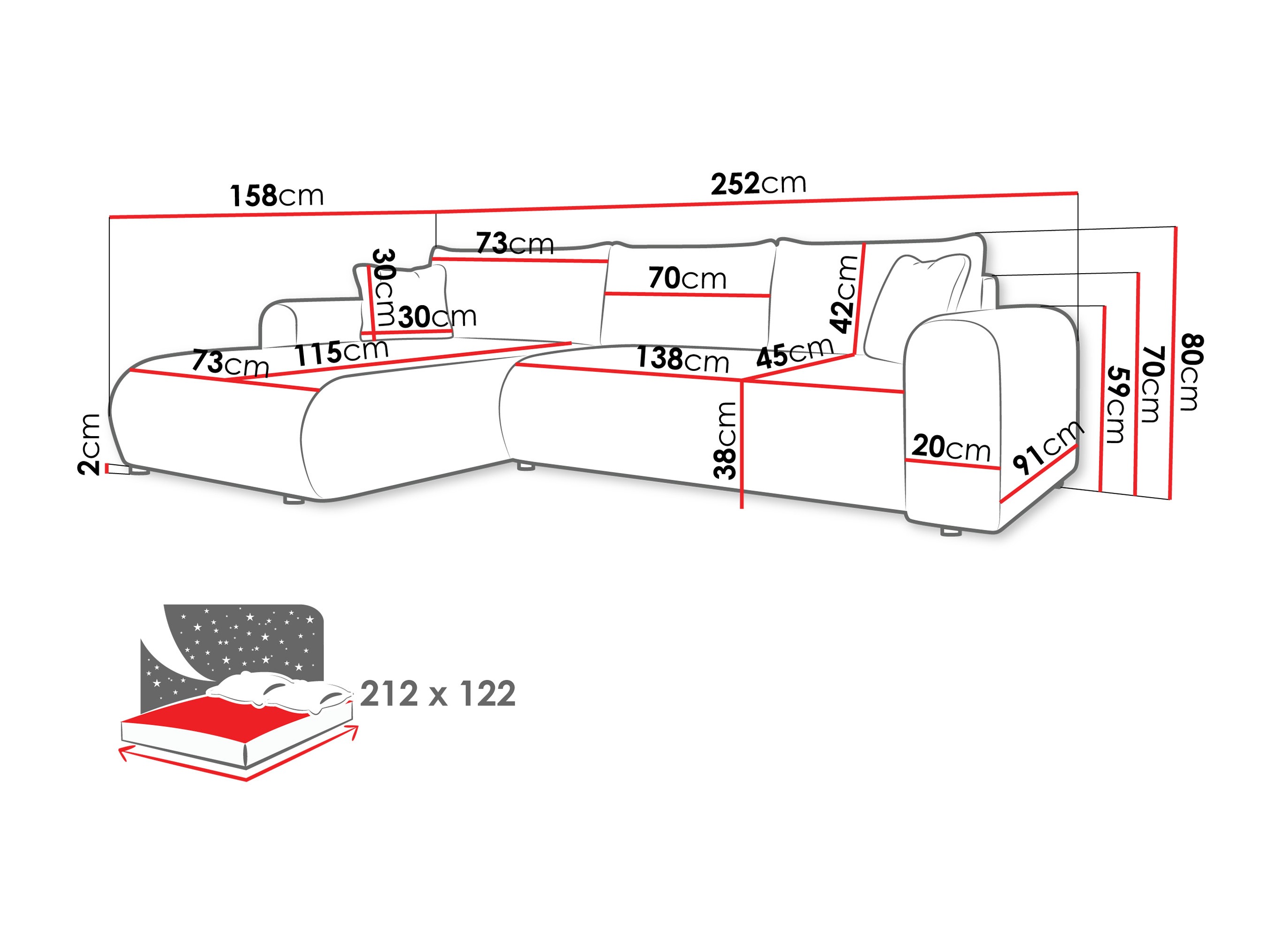 Угловой диван Comfivo 449 (Trilla 222.07)