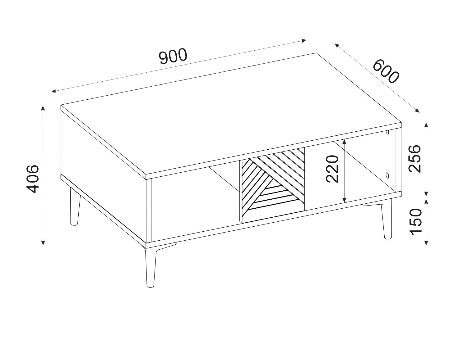 Журнальный столик Kailua 2537 (Дуб)