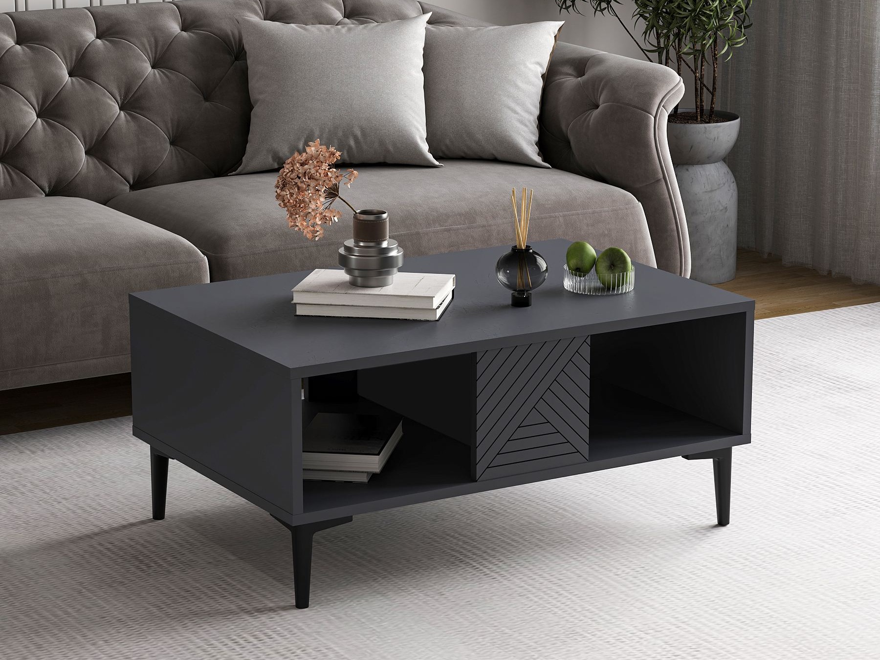 Žurnālu galdiņš Kailua 2537 (Antracīts)