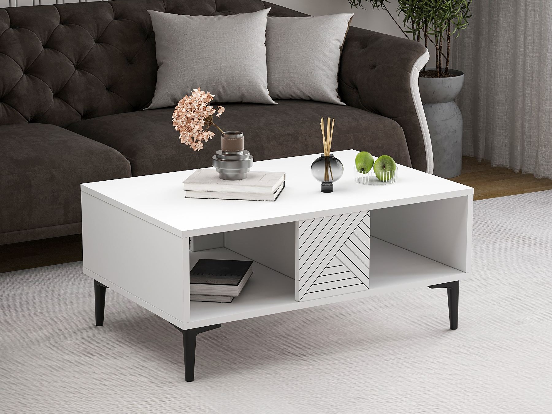 Žurnālu galdiņš Kailua 2537 (Balts)