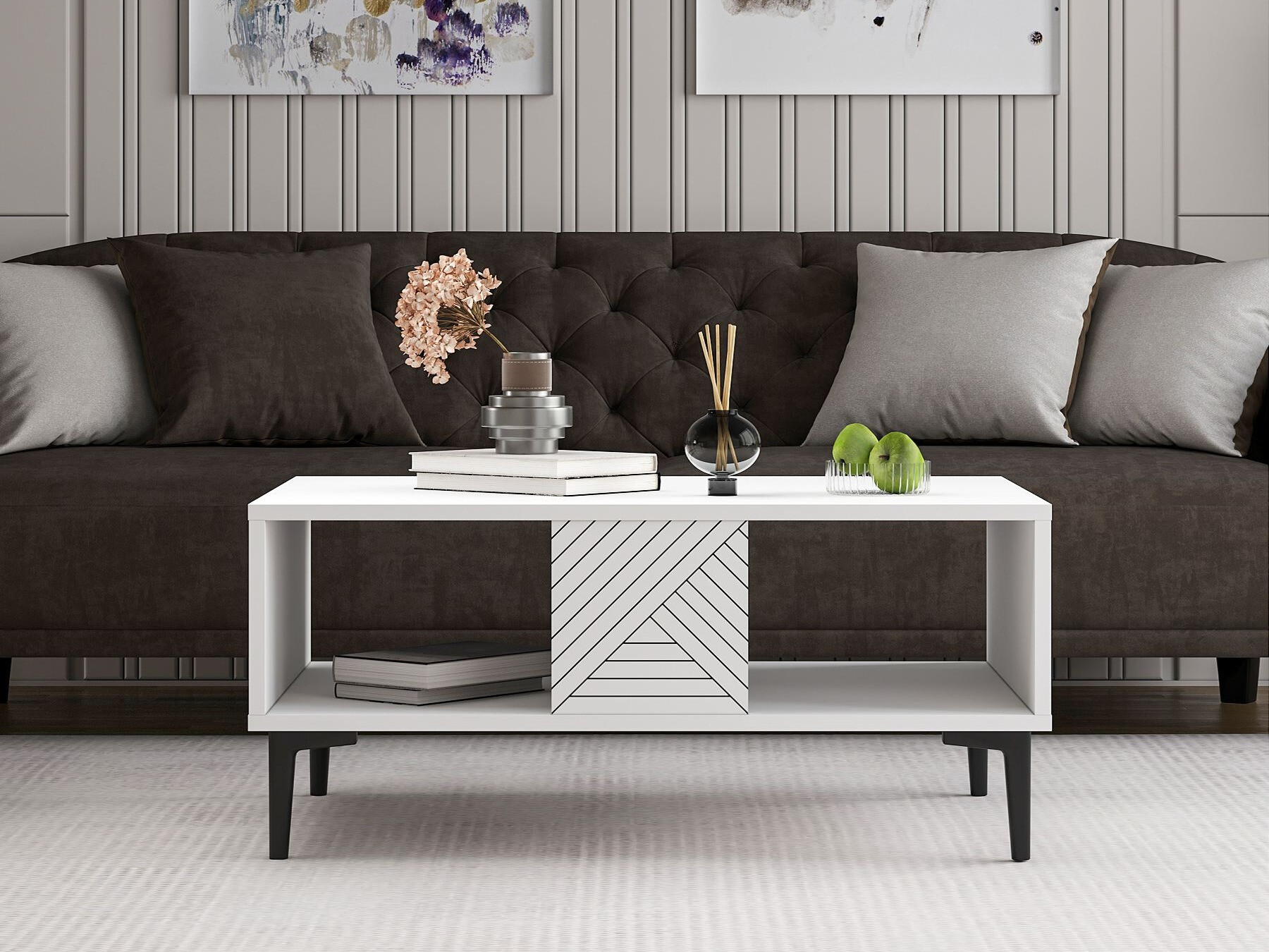 Žurnālu galdiņš Kailua 2537 (Balts)