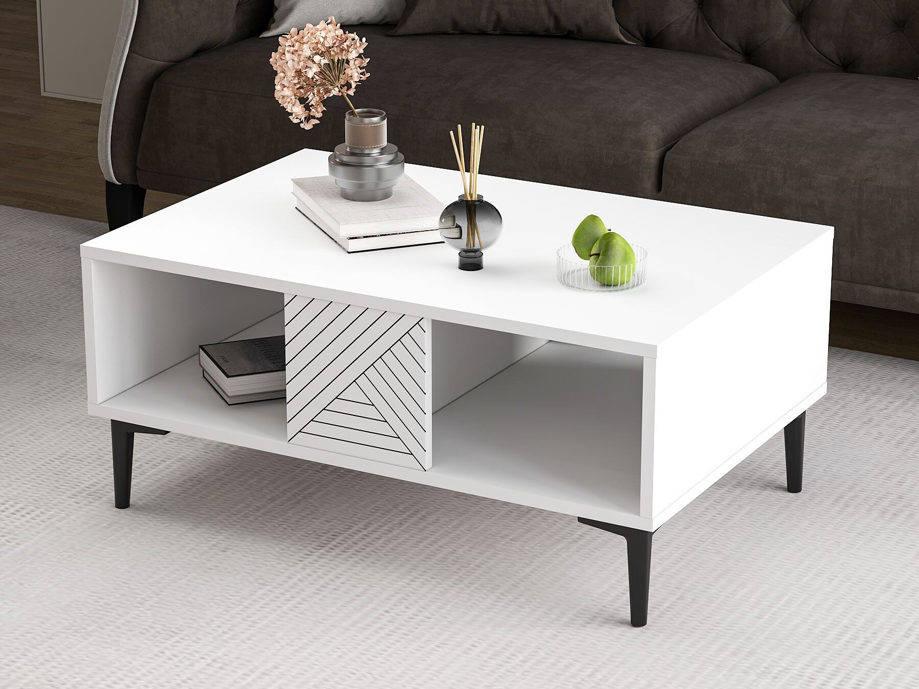 Žurnālu galdiņš Kailua 2537 (Balts)