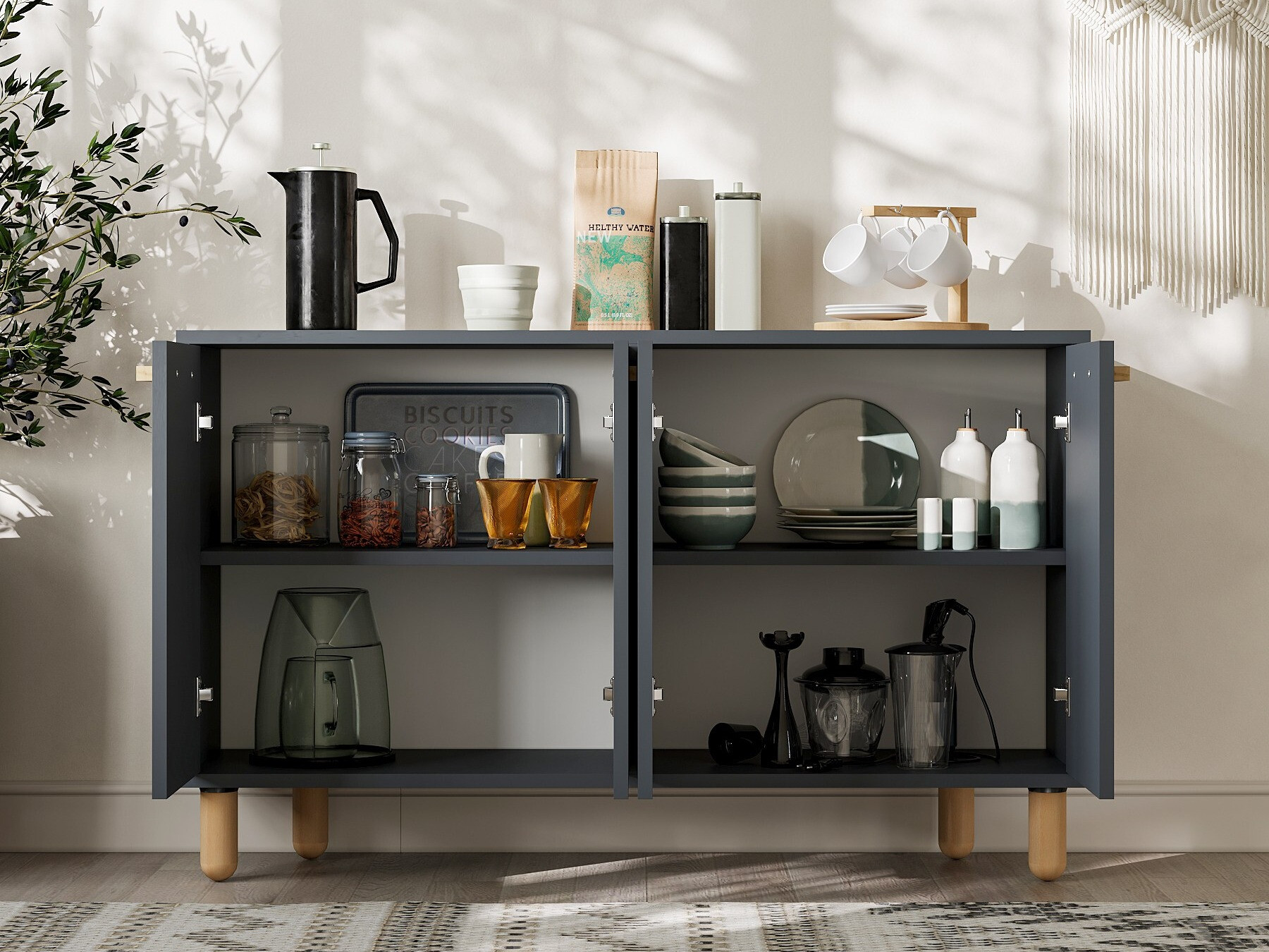 Skapis Kailua 2542 (Antracīts)