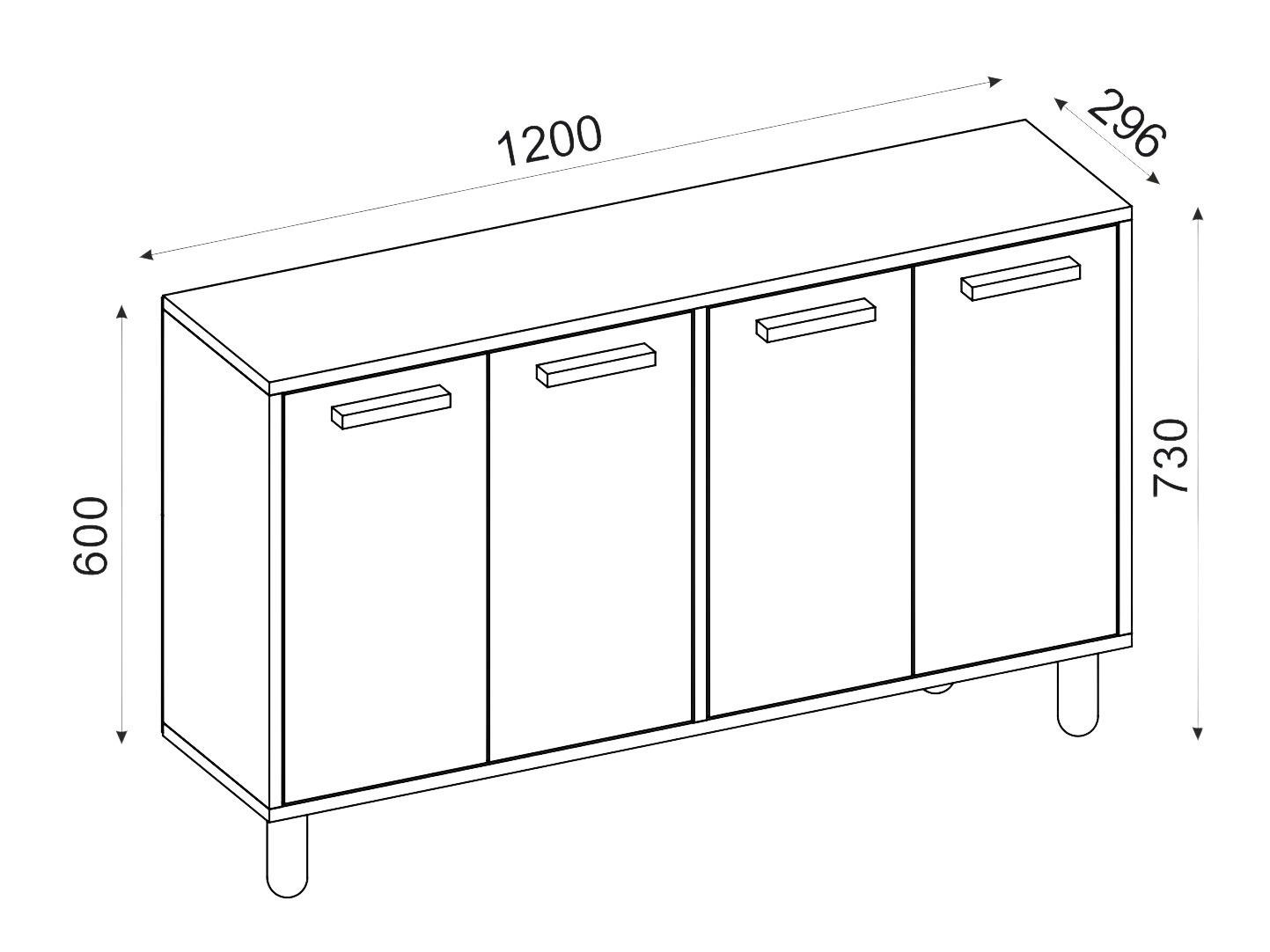 Skapis Kailua 2542 (Balts)