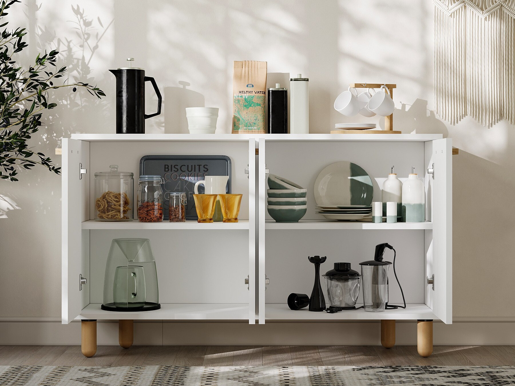 Skapis Kailua 2542 (Balts)