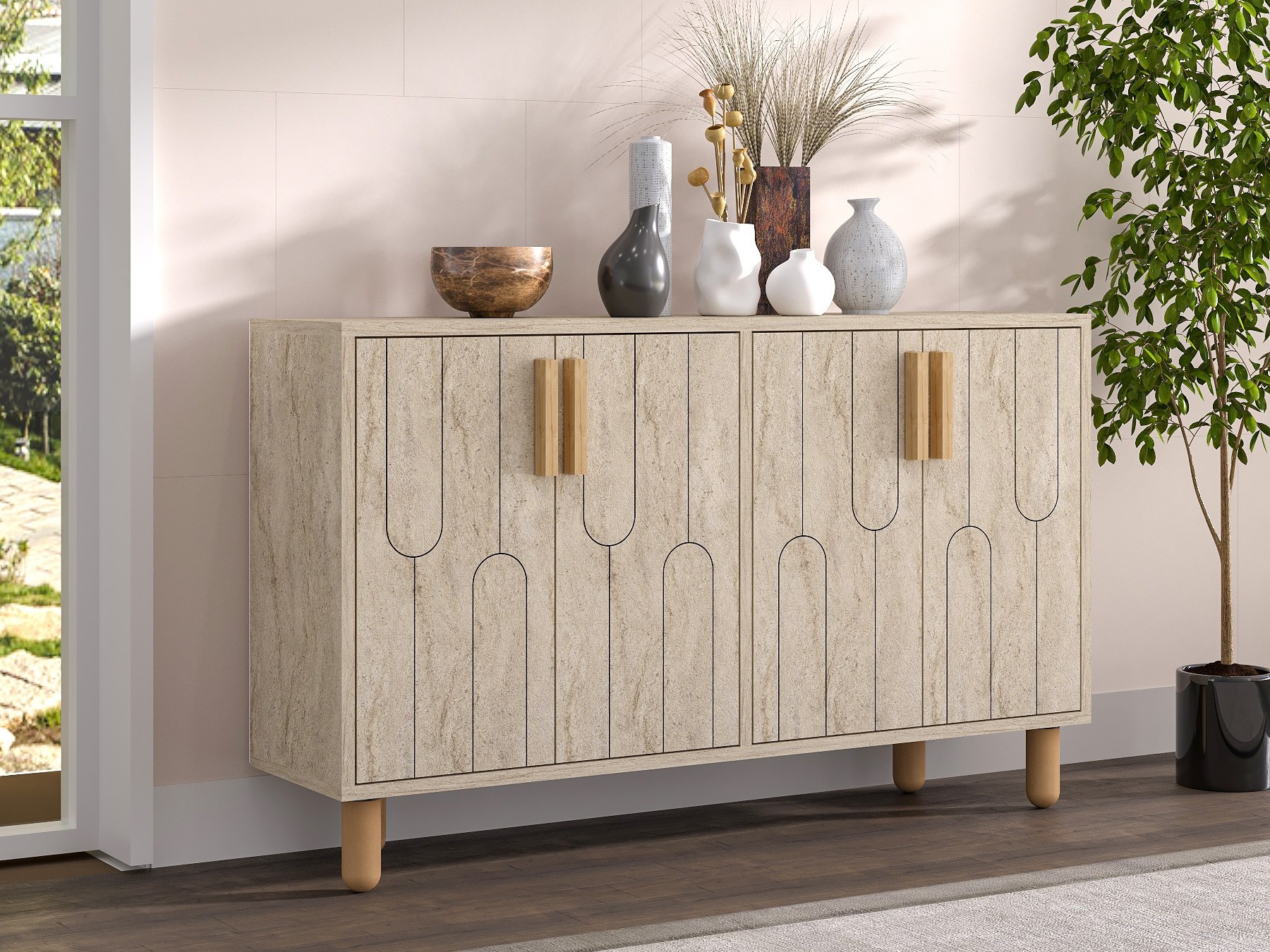 Skapis Kailua 2543 (Gaiši brūns)