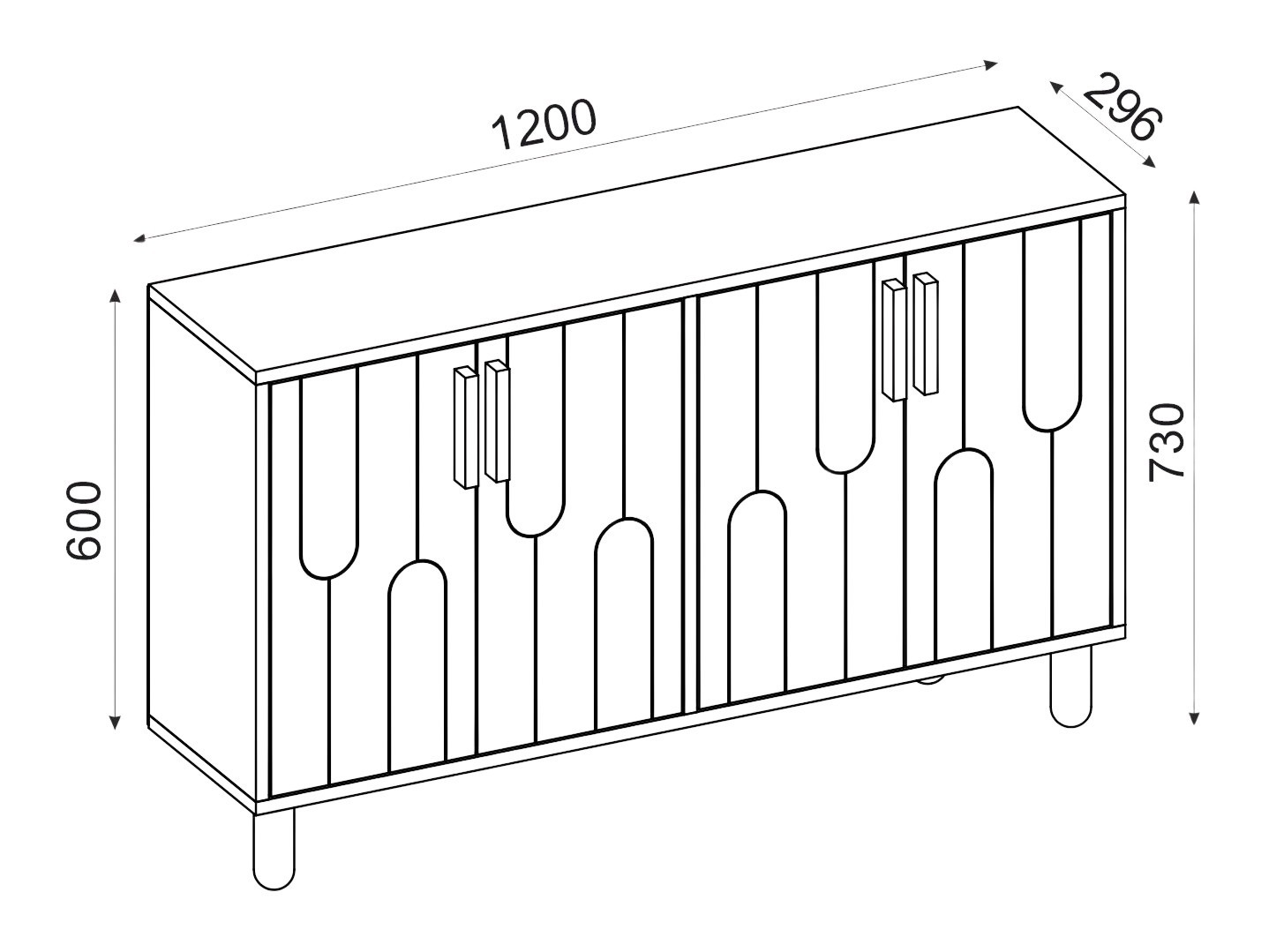 Skapis Kailua 2543 (Gaiši brūns)