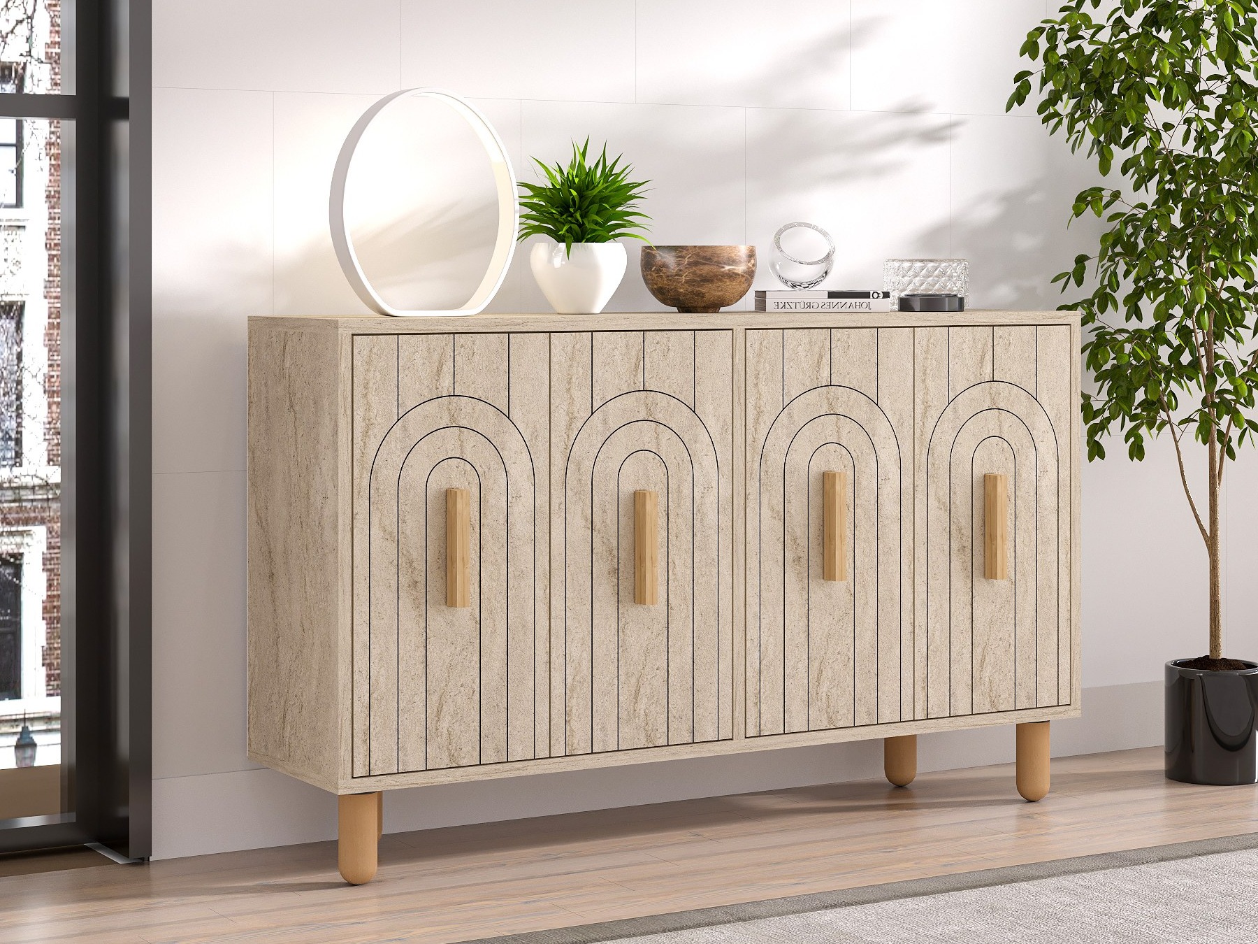 Skapis Kailua 2545 (Gaiši brūns)