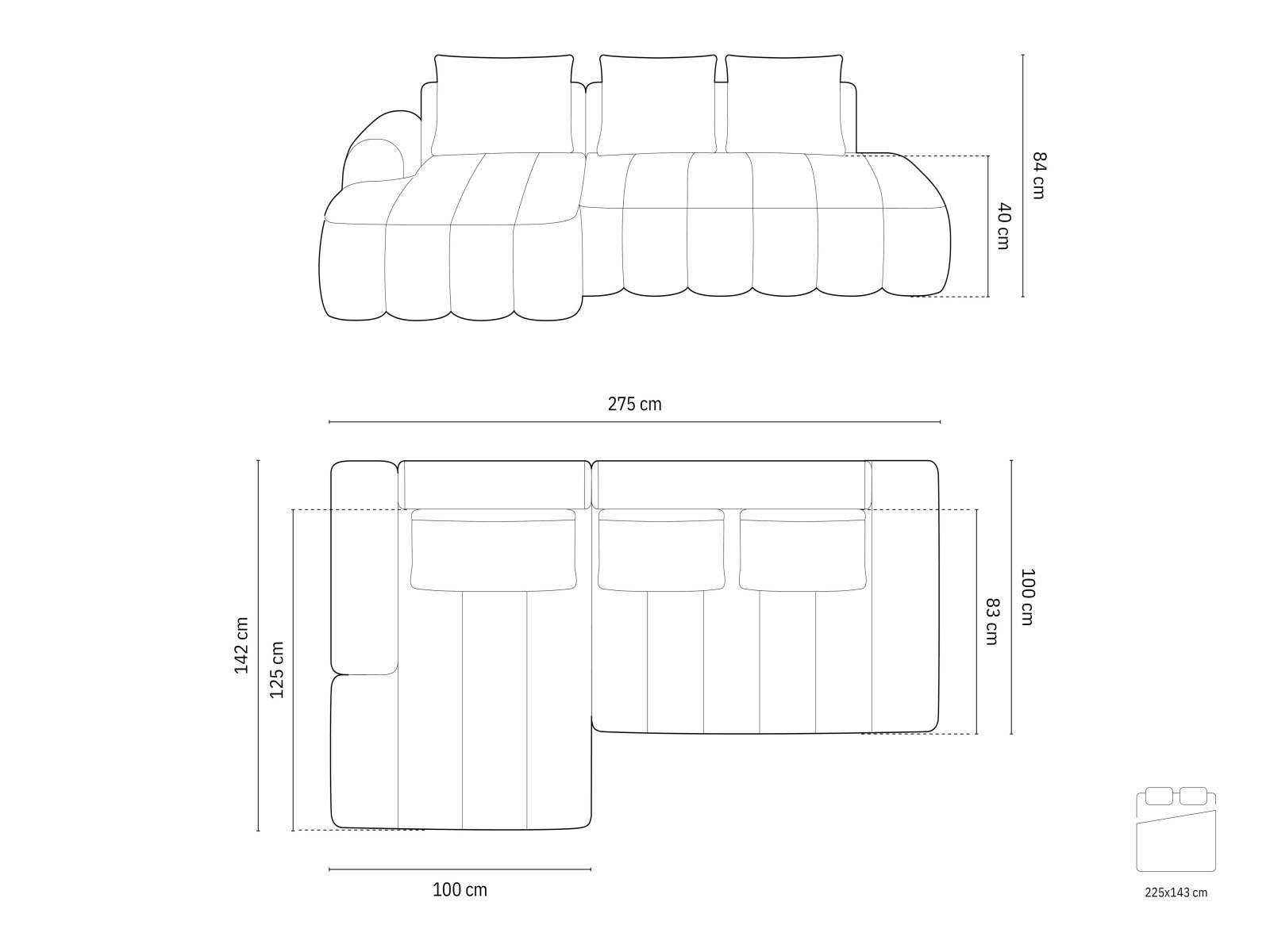 Угловой диван Evarelbo 103 (Vogue 01)
