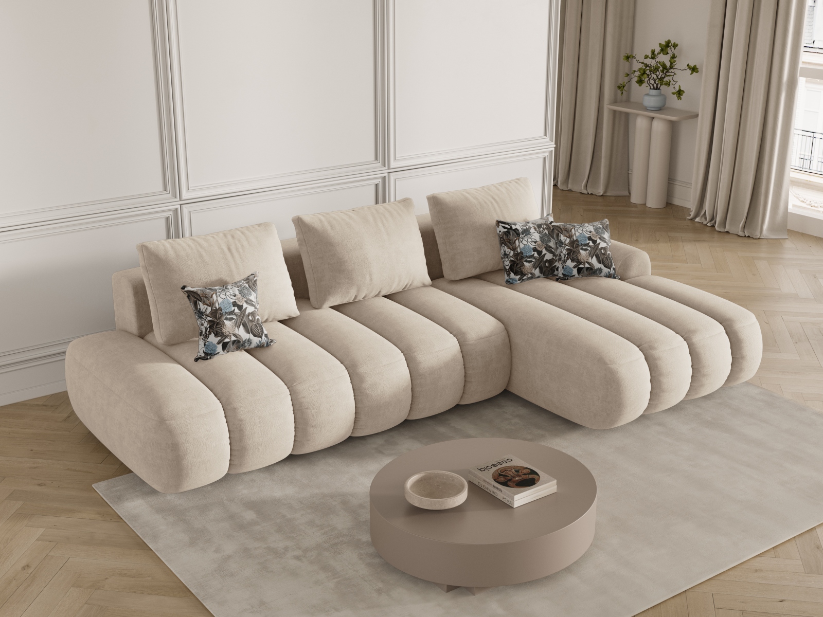 Угловой диван Evarelbo 104 (Vogue 01)