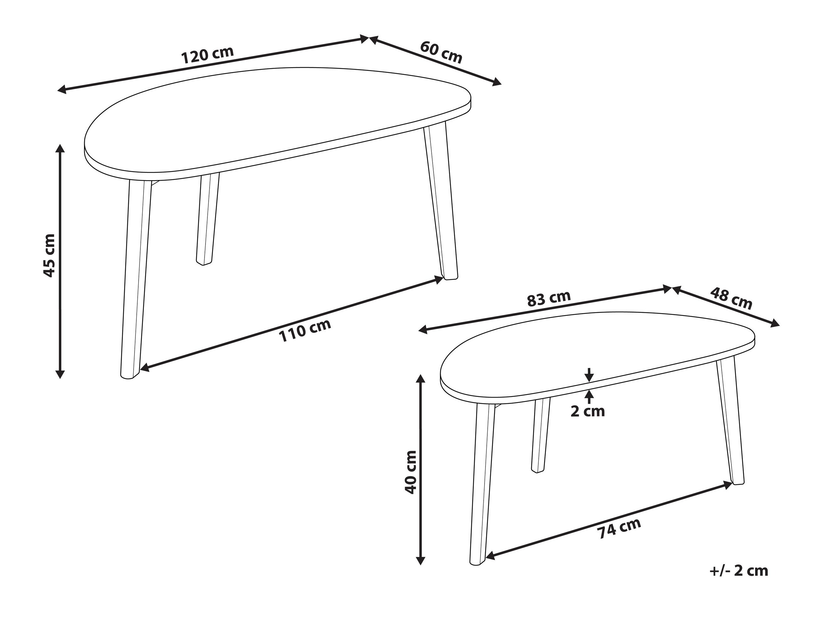Žurnālu galdiņu komplekts Berwyn 2700