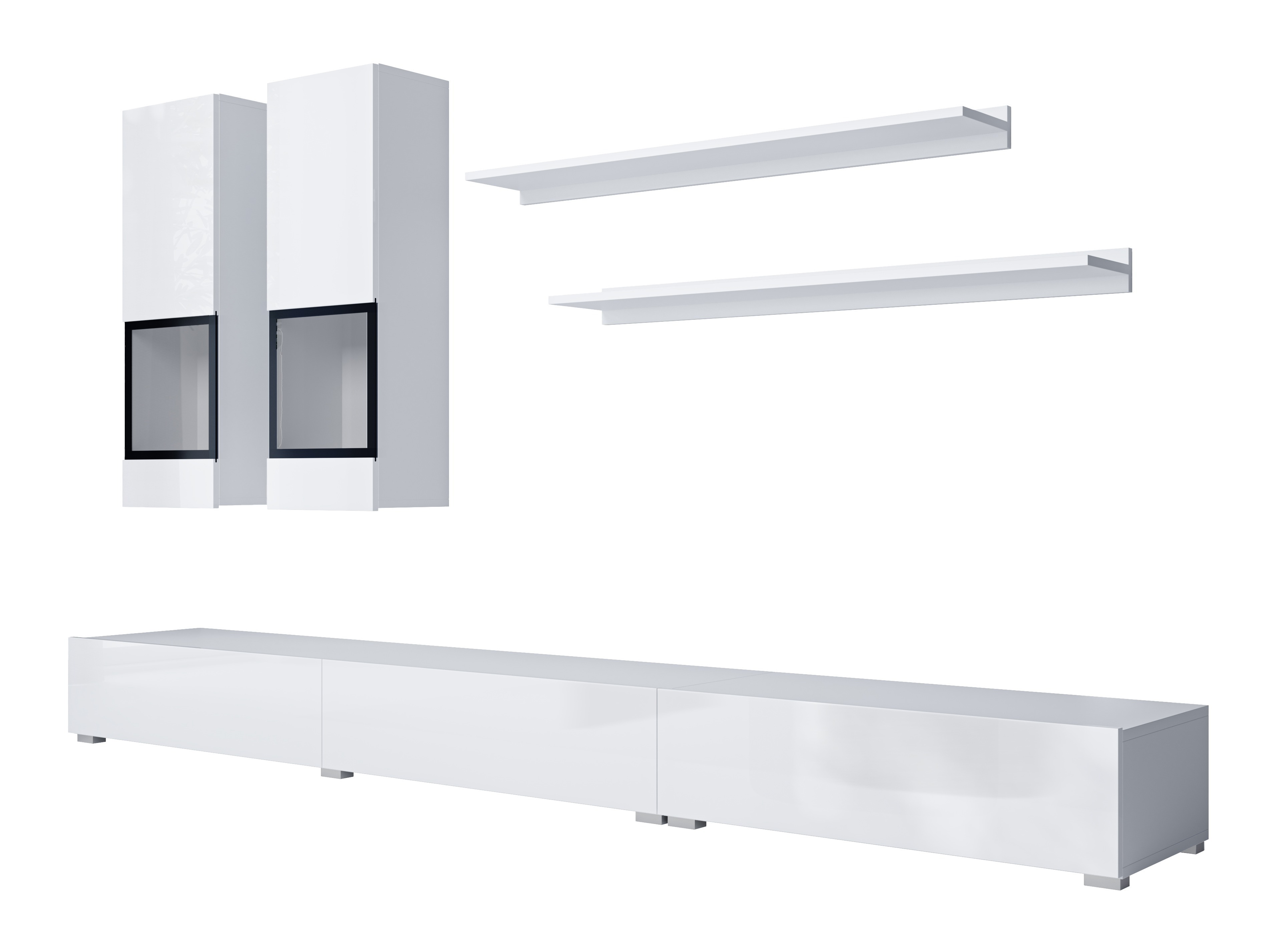 Набор для гостиной Serodeu 100 (Белый + Глянцевый белый)