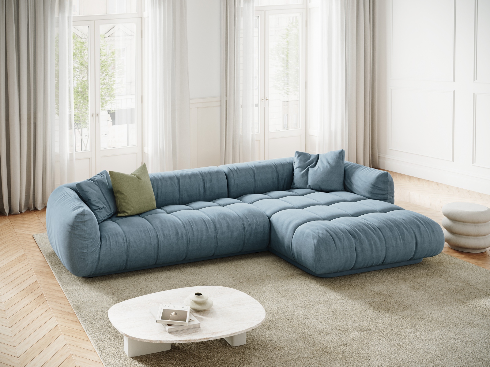 Stūra dīvāns Beckley 179 (Heritage Jeans)