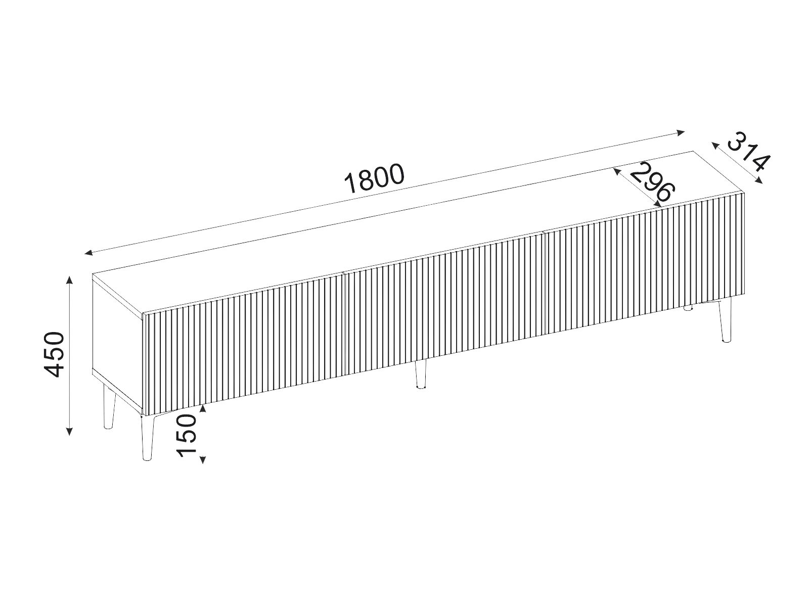 TV galds Kailua 2547 (Balts)