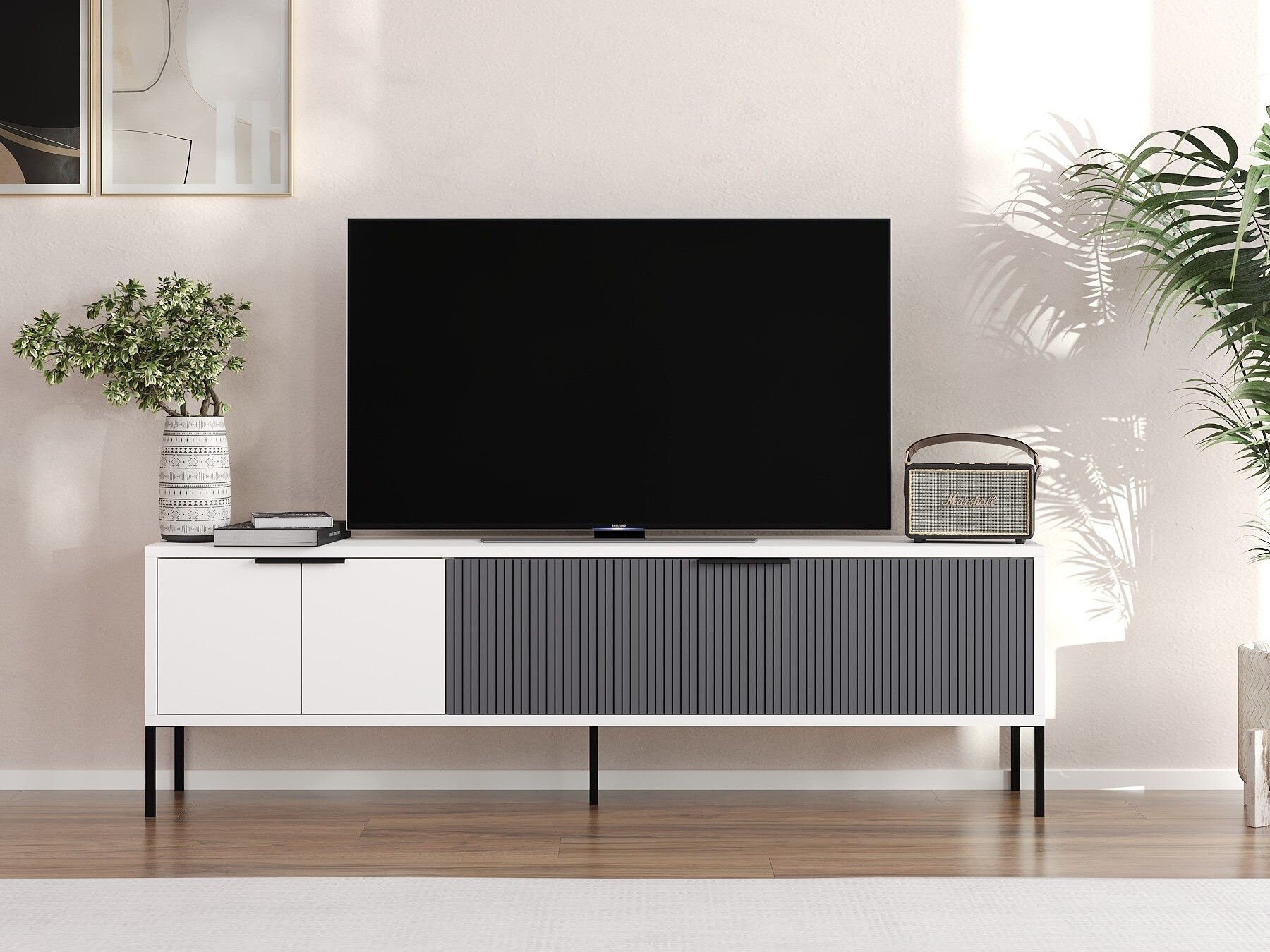 TV galds Kailua 2550 (Balts + Antracīts)