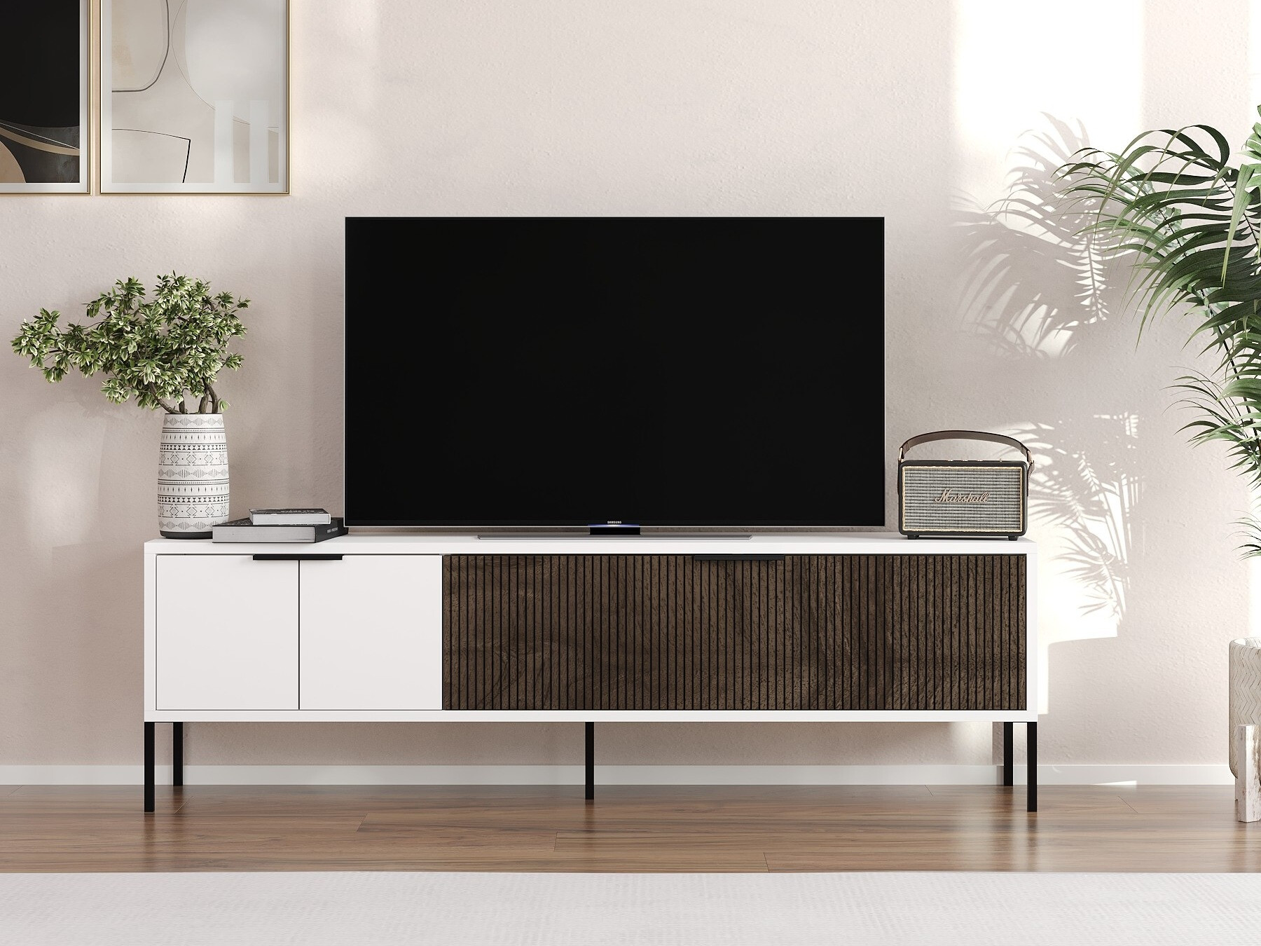 TV galds Kailua 2550 (Balts + Riekstkoks)