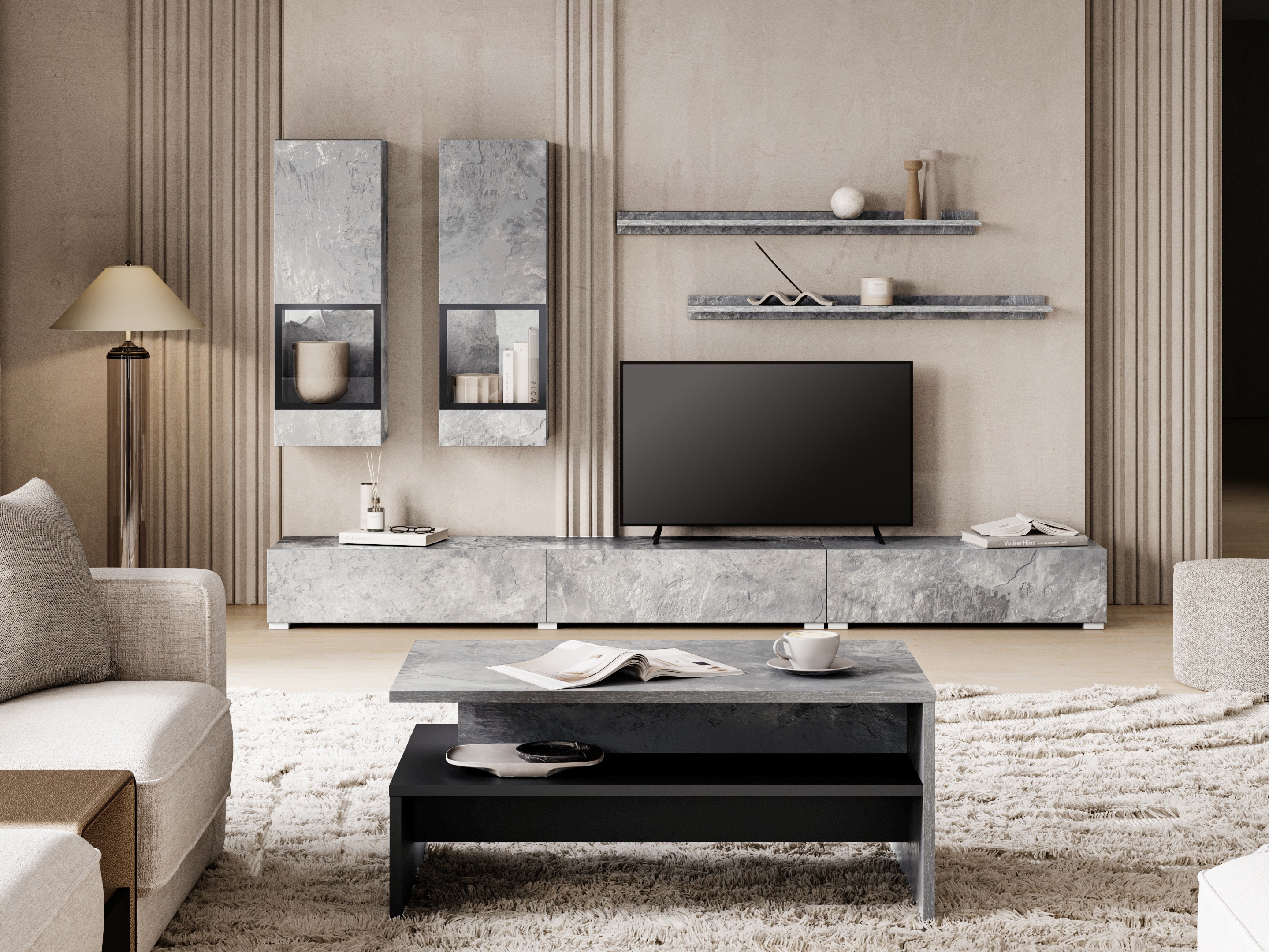 Viesistabas komplekts Serodeu 100 (Betons)