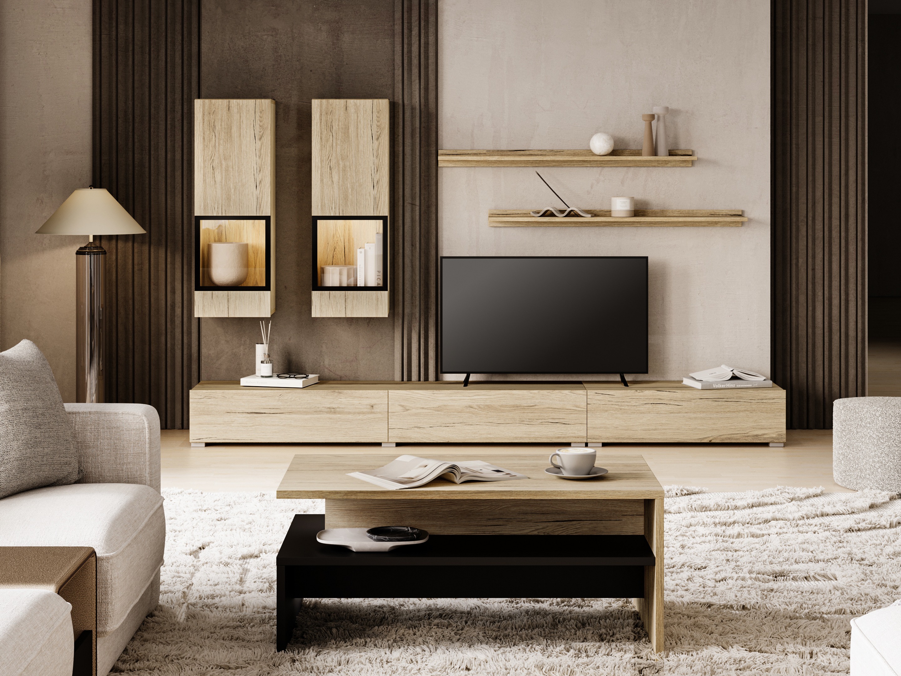 Viesistabas komplekts Serodeu 100 (Sanremo ozols)